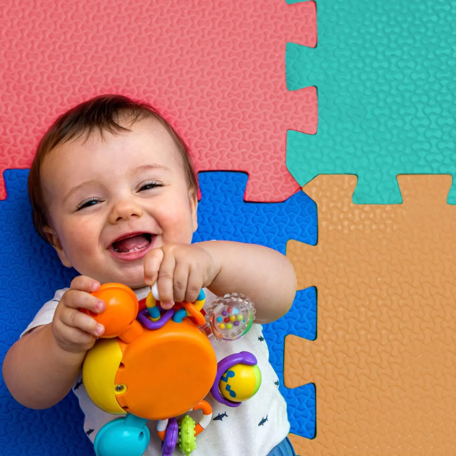 Little Helper Montessori Toys & Products | Activity Toys | Interlocking Montessori Thick Foam Play Floor Mats | Jigsaw Mats for Baby Playpens and Playrooms | Macaron Colours