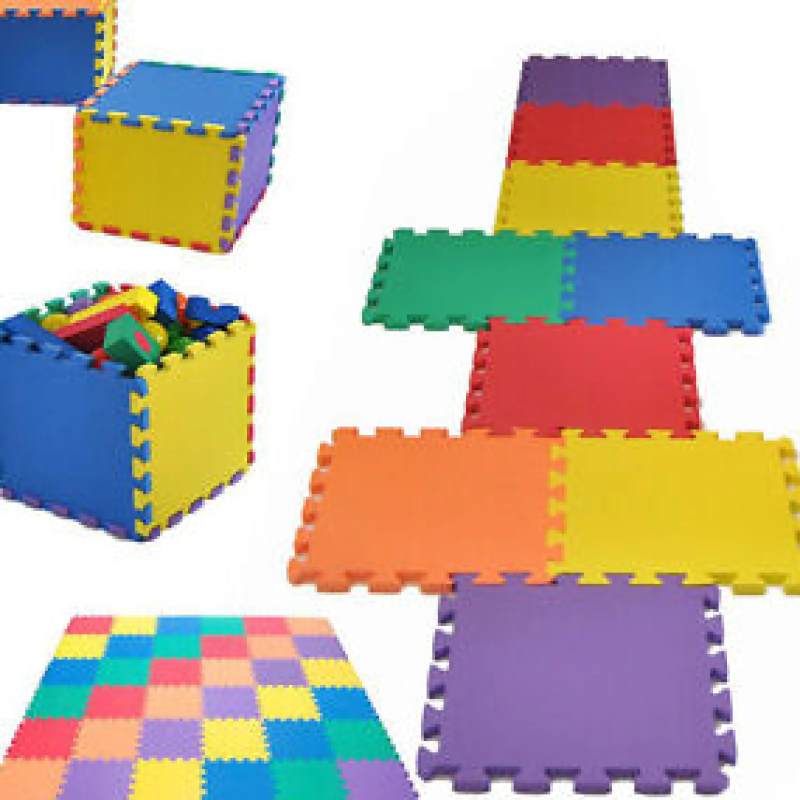 Little Helper Montessori Toys & Products | Travel Cots & Travel Beds | Interlocking Montessori Thick Foam Play Floor Mats | Jigsaw Mats for Baby Playpens and Playrooms | Multicoloured