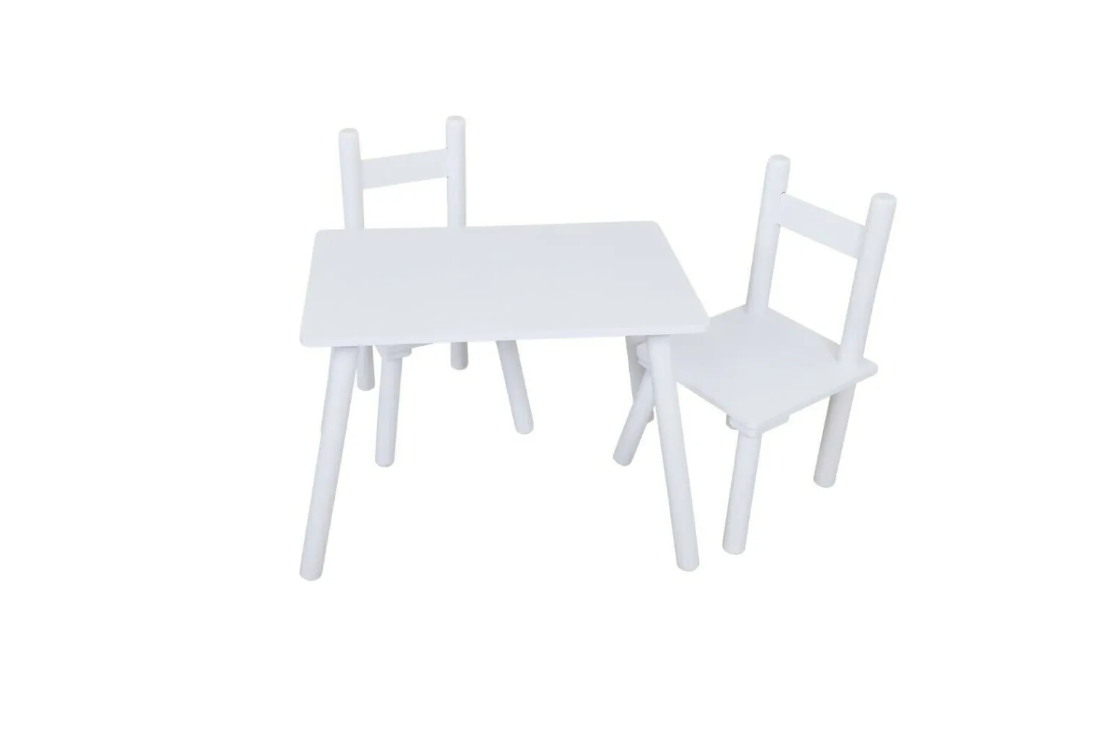 Little Helper Table & Chairs (wooden) | Kids Contemporary White Wooden Table and Chairs Set | 3 years+