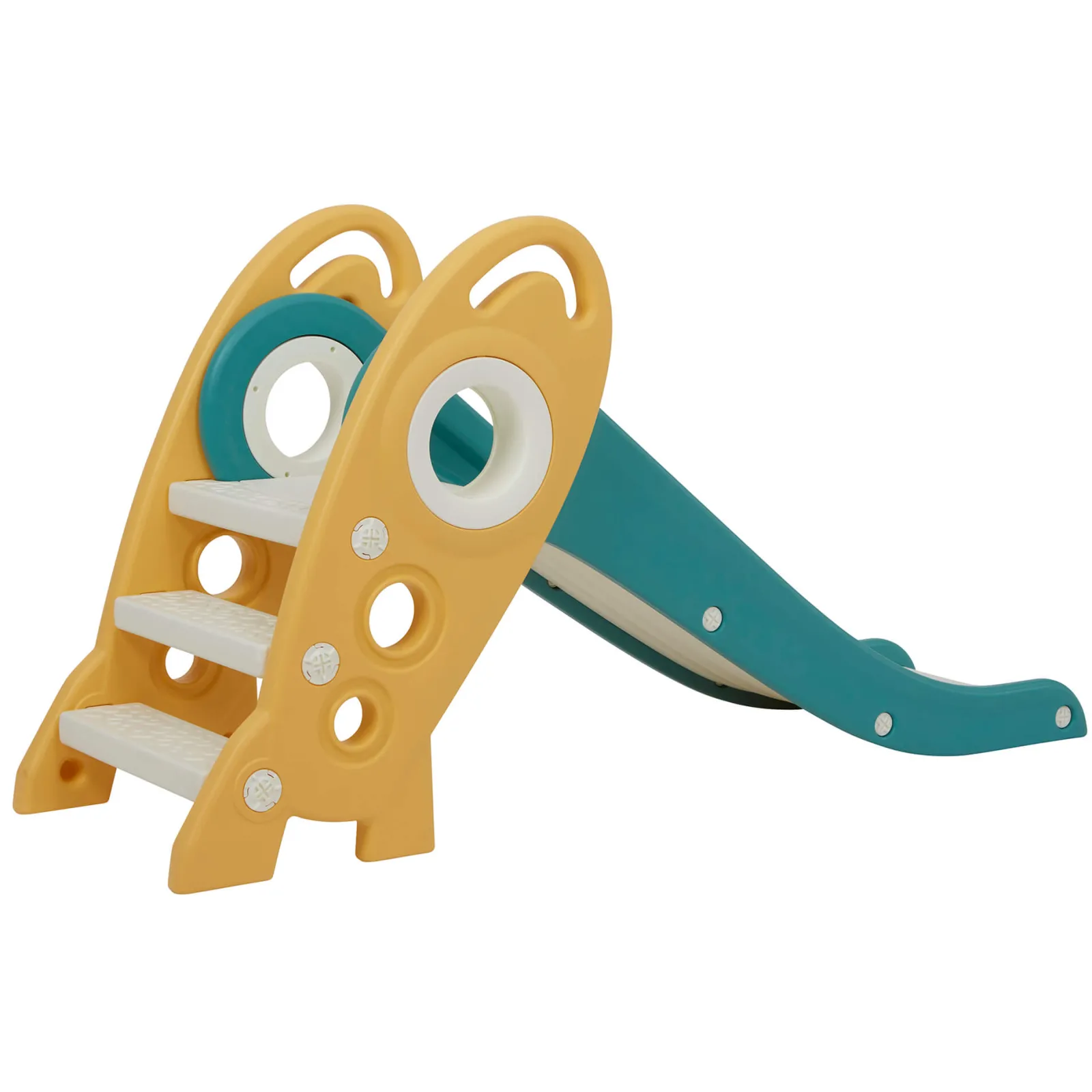 Little Helper Swing & Slide Sets & Garden Play & Trampolines | Kids Climbing Frames & Activity Toys | Kids Folding Montessori Slide | Eco Conscious Rocket Slide | Indoors & Outdoors | Multi Coloured | 24m+