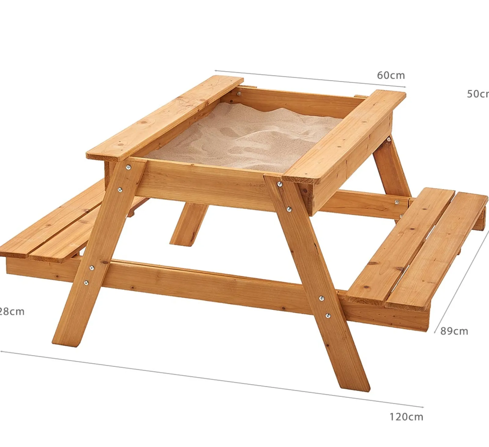 Little Helper Sand & Water Table & Sandpits & Mud Kitchens | Kids Heavy duty 3-in-1 Pre-Treated Eco Conscious Wooden Sandpit and Picnic Bench with Cover | 1 Year+