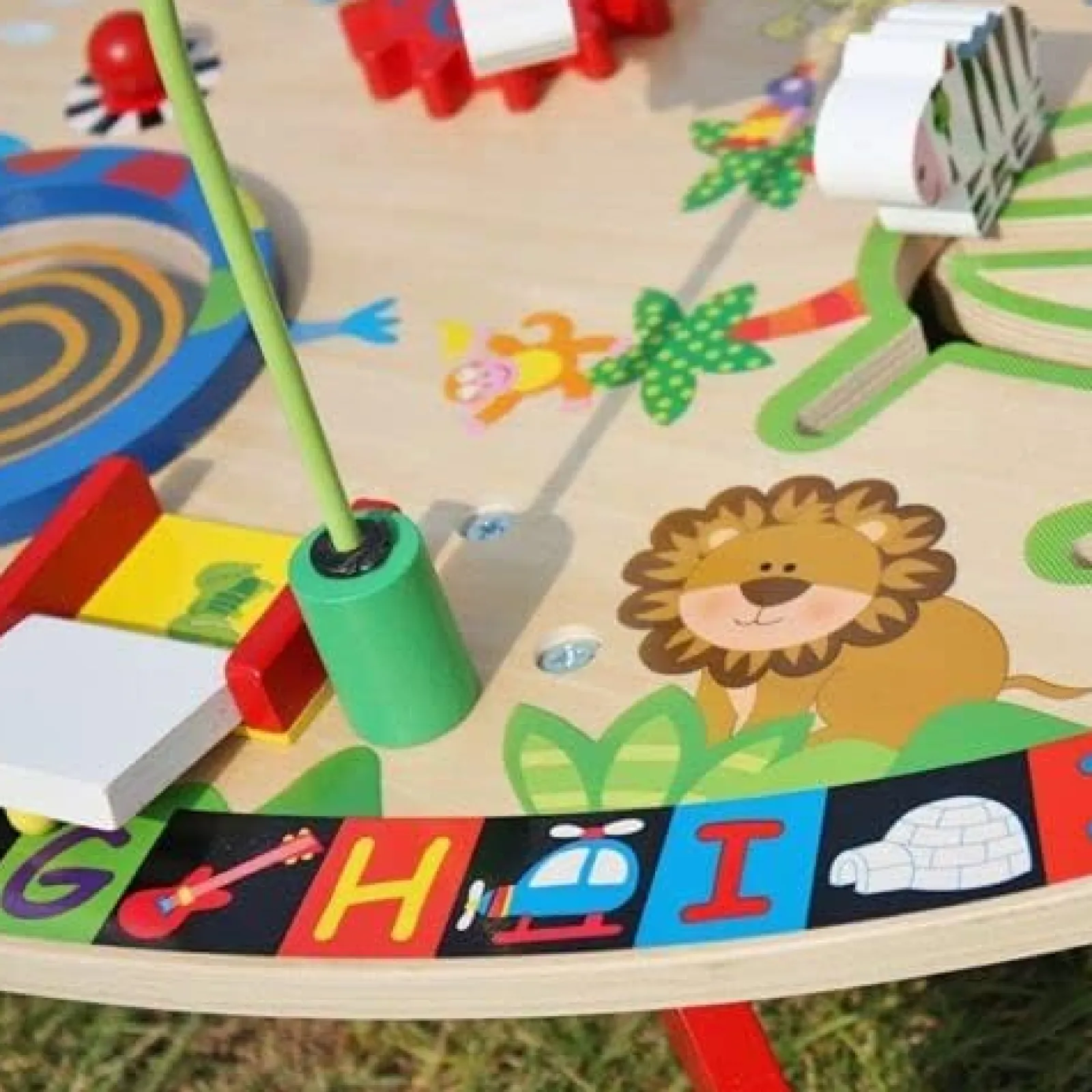 Little Helper Wooden Toys & Educational Toys | Activity Toys | Kid's 7-in-1 Montessori Busy Board | Activity Table | Bead Maze | Xylophone | 18m+