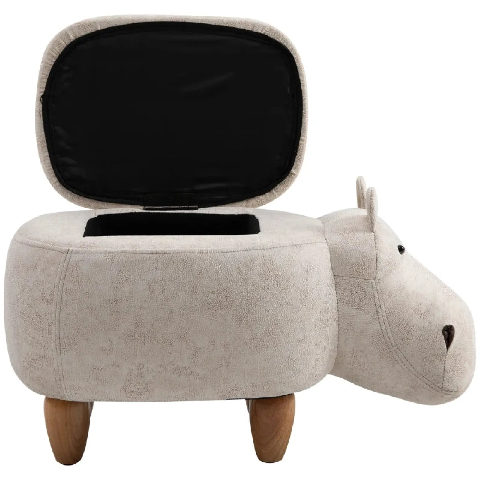 Little Helper Chairs & Stools | Toy Box & Blanket Box | Kids 4-in-1 Stool, Storage Box, Footrest & Seat | Toy Box | Super Cute Hippo Design