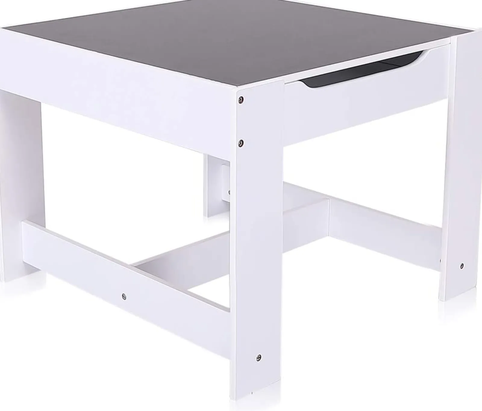 Little Helper Table & Chairs (wooden) | Kids 3-in-1 Wooden Table & Chairs | Reversible Top | Blackboard | Storage Drawers
