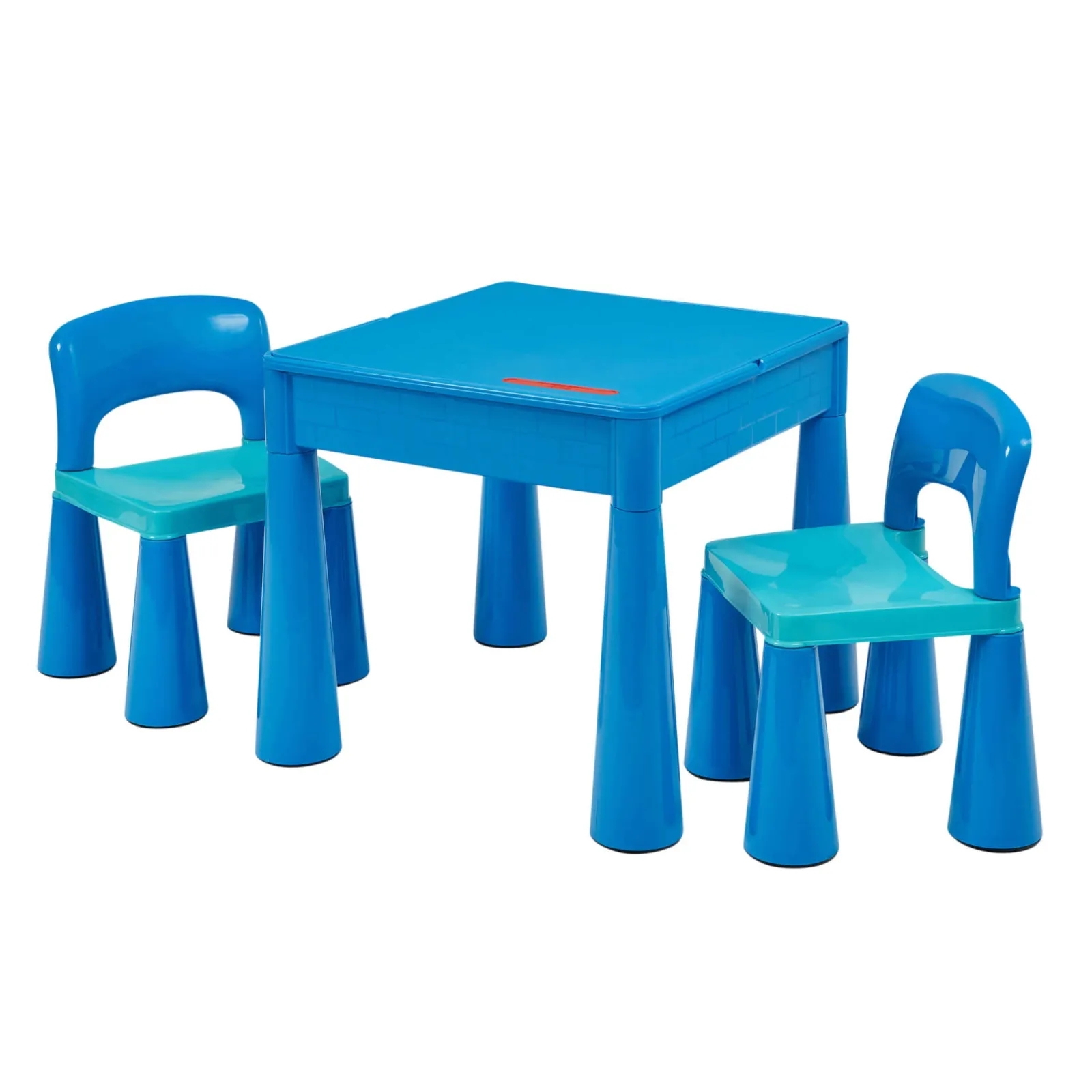 Little Helper Sand & Water Table & Sandpits & Mud Kitchens | Table & Chairs (plastic) | Kid's Indoor | Outdoor 4-in-1 Plastic Table & 2 Chairs Set | Lego Board | Sand & Water Pit | Blues