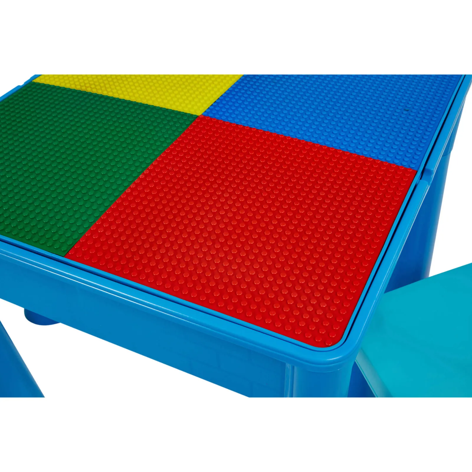 Little Helper Sand & Water Table & Sandpits & Mud Kitchens | Table & Chairs (plastic) | Kid's Indoor | Outdoor 4-in-1 Plastic Table & 2 Chairs Set | Lego Board | Sand & Water Pit | Blues