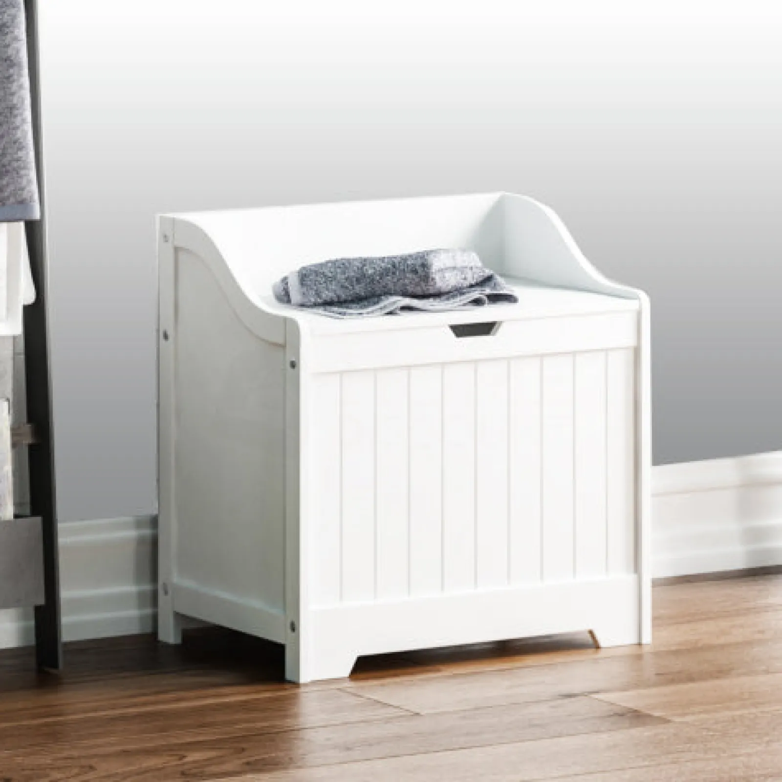 Little Helper Toy Storage Units | Toy Storage Units | Kids Large Wooden Toy Box with Slow Release Hinge | Ottoman | Blanket Box | White