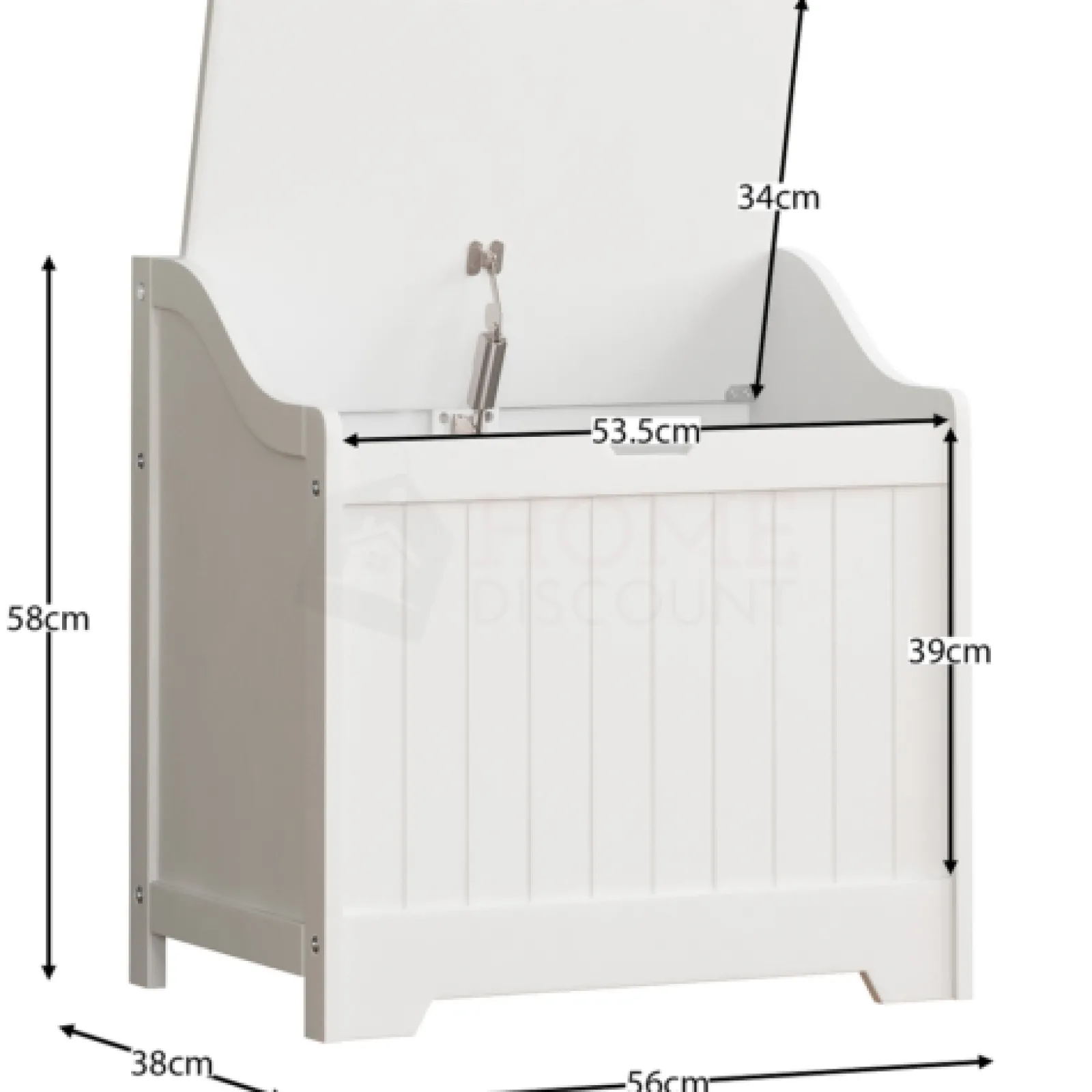 Little Helper Toy Storage Units | Toy Storage Units | Kids Large Wooden Toy Box with Slow Release Hinge | Ottoman | Blanket Box | White