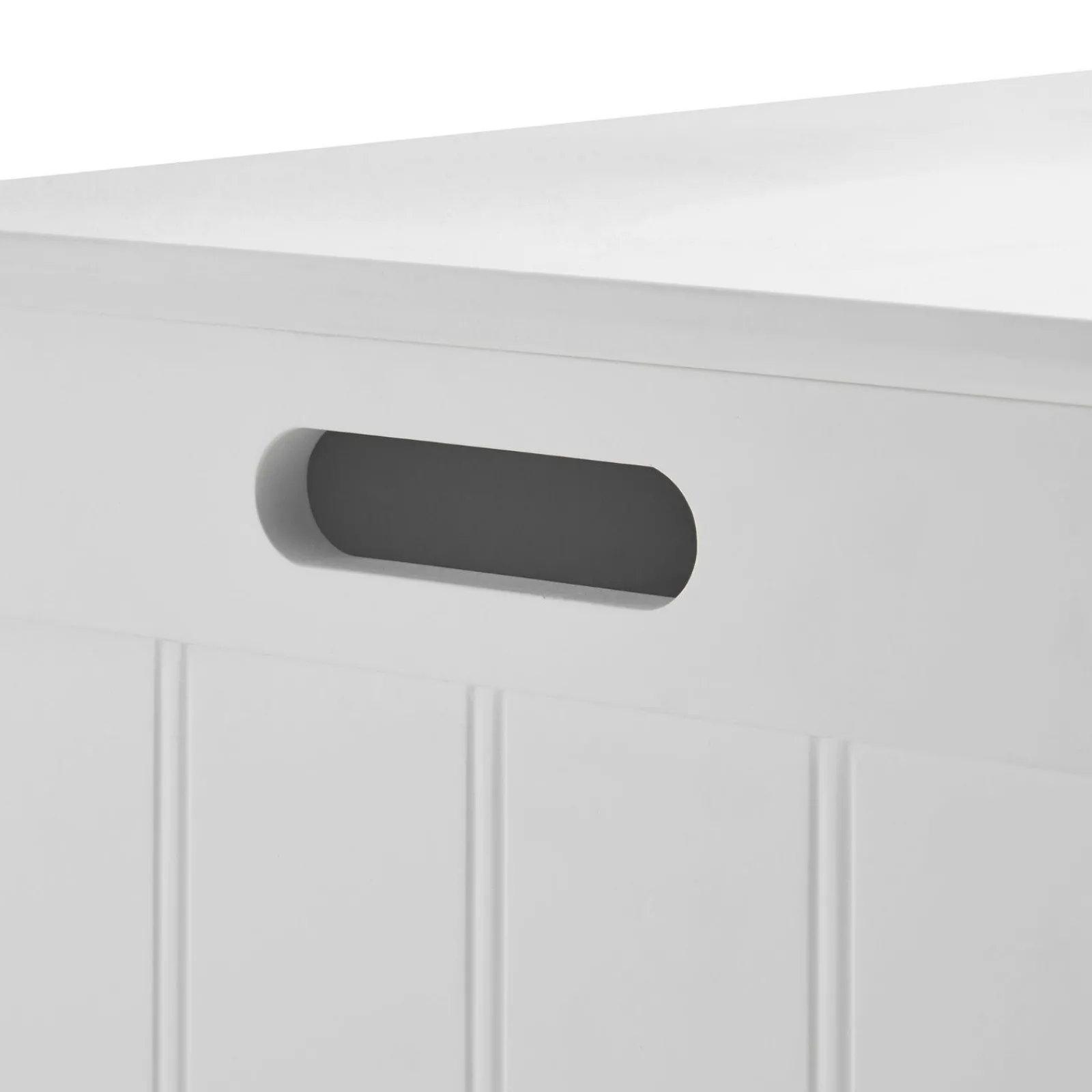 Little Helper Toy Box & Blanket Box | Toy Box & Blanket Box | Kids Large Wooden Toy Box with Slow Release Hinge | Ottoman | Blanket Box | White | 80cm long