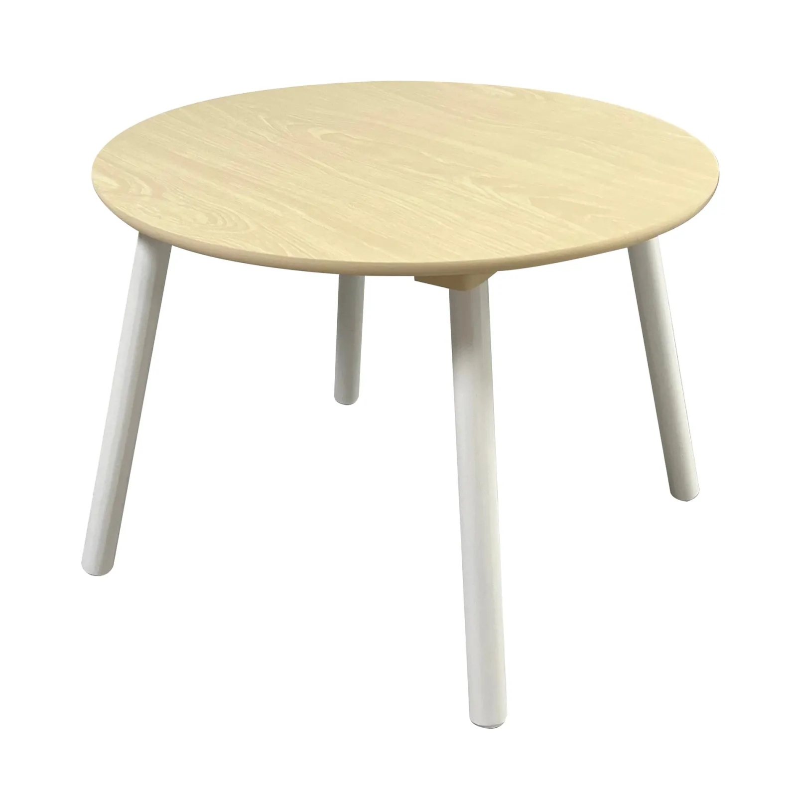 Little Helper Montessori Toys & Products | Table & Chairs (wooden) | Kids Montessori Modern White and Natural Wood Table and 2 Chairs | 2 Years +