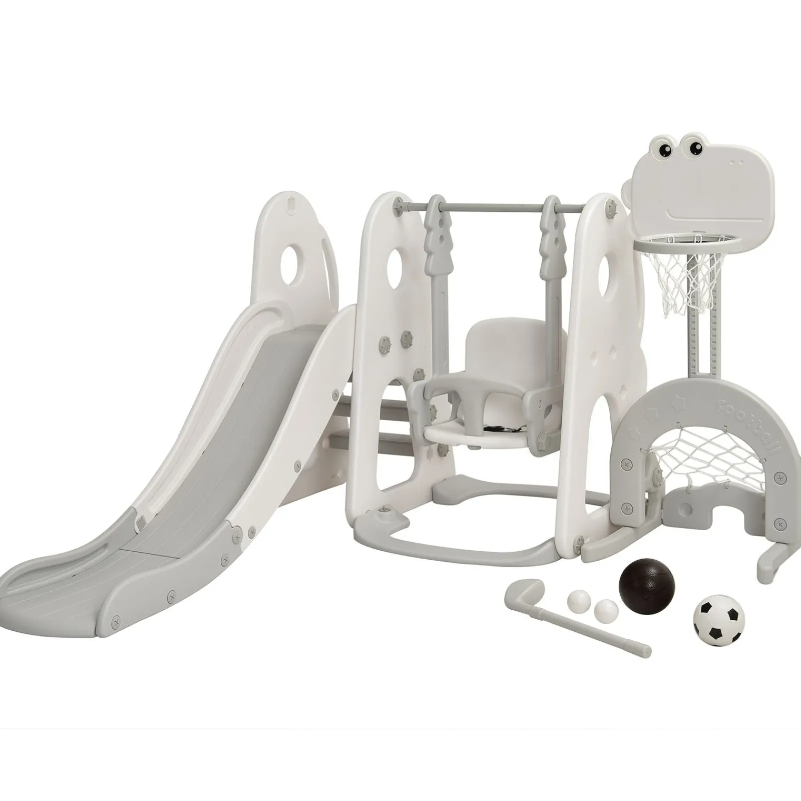 Little Helper Swing & Slide Sets & Garden Play & Trampolines | Montessori Toys & Products | Kids Montessori Play Swing & Slide Set | Basketball | Indoor Outdoor | 3 colours | 18m+
