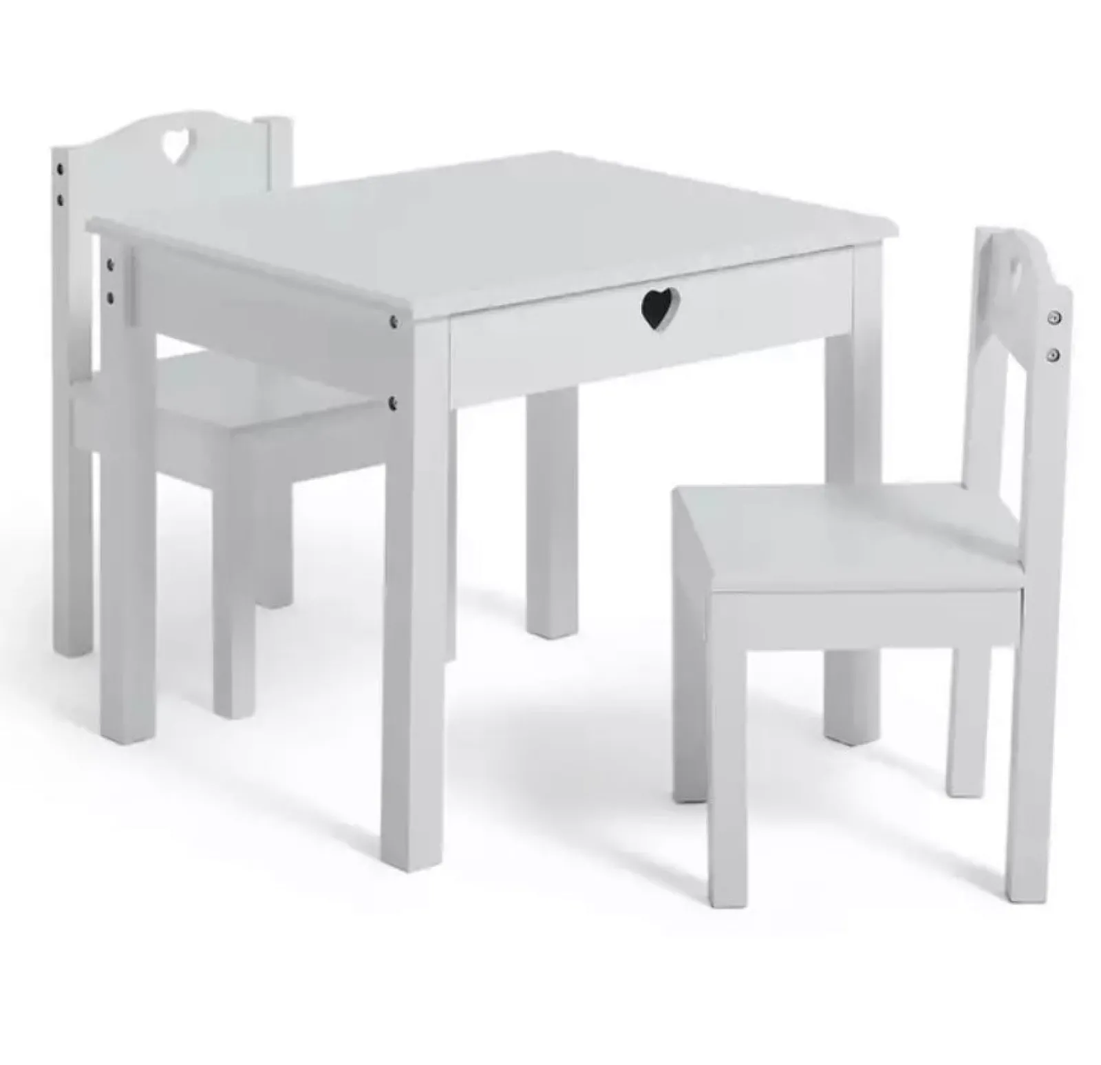 Little Helper Table & Chairs (wooden) | Kids Montessori White Natural Wood Table and 2 Chairs | 3-7 years