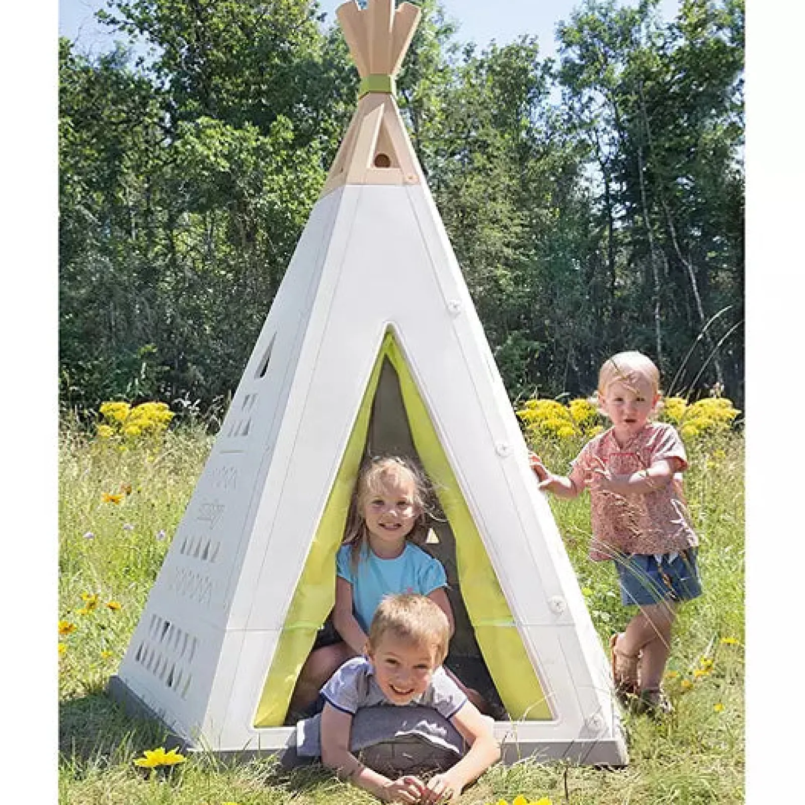 Little Helper Role Play Toys & Pretend Play | Playhouses, Teepees & Dens | Kids Recyclable Strong & Sturdy Montessori Grow-with-Me Teepee | UV Resistant Outdoor Playhouse Den | 1.82m High