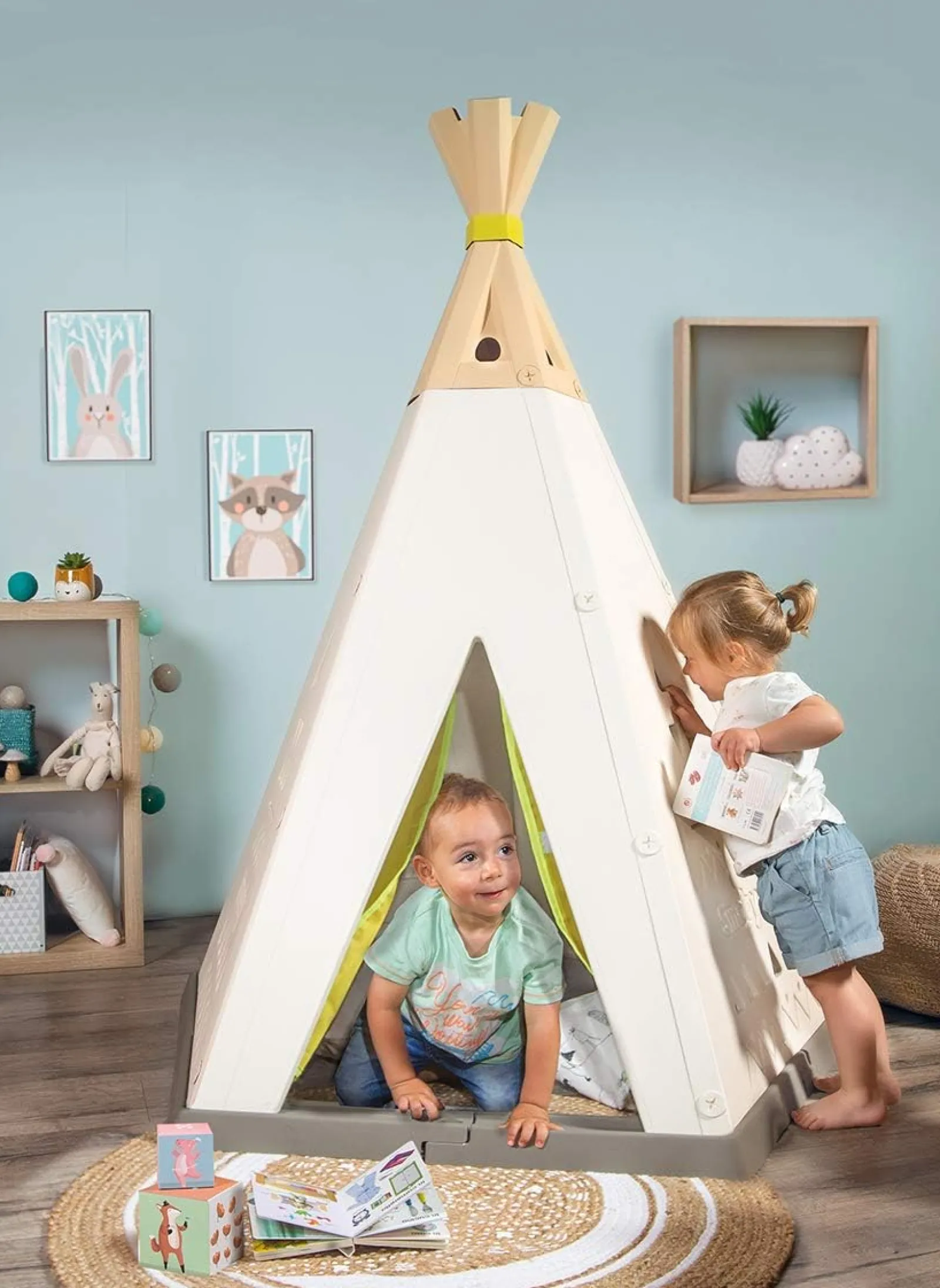 Little Helper Role Play Toys & Pretend Play | Playhouses, Teepees & Dens | Kids Recyclable Strong & Sturdy Montessori Grow-with-Me Teepee | UV Resistant Outdoor Playhouse Den | 1.82m High