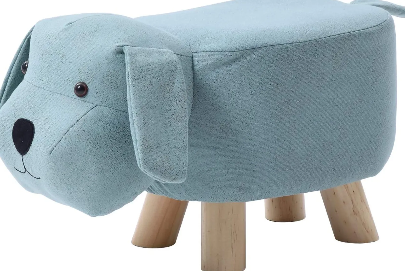 Little Helper Chairs & Stools | Kids Super Cute & Soft Stool & Footrest | Soft Blue Dog Design