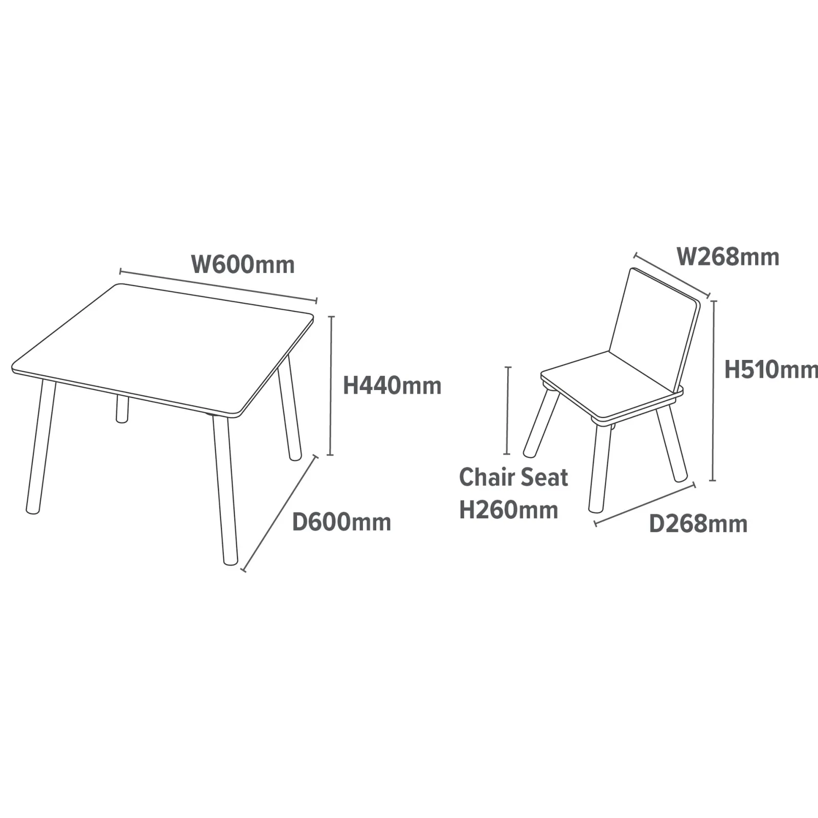 Little Helper Table & Chairs (wooden) | Kids Wooden Table and Chairs Set for 2 | Activity Table | African Safari Theme