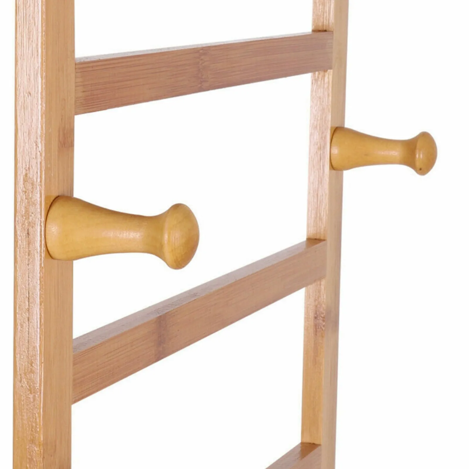Little Helper Clothes Rail & Dressing Up Rails | Kids Clothes Rail | Large Bamboo Wooden Clothes Hanging Rail | Rail with 3 Open Shelves & 4 Hooks | Open Wardrobe with Wheels