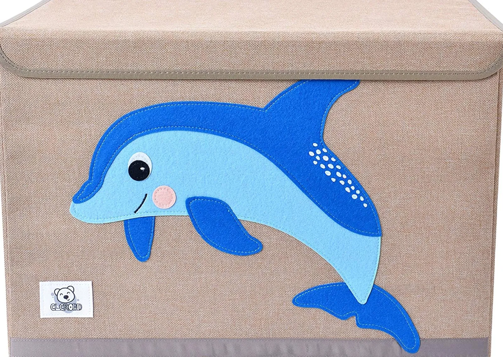 Little Helper Wooden Toys & Educational Toys | Montessori Toys & Products | Large Collapsible Montessori Kids Toy Box with Flip Lid | Sturdy Canvas | 10 Animal Designs | 3D Applique