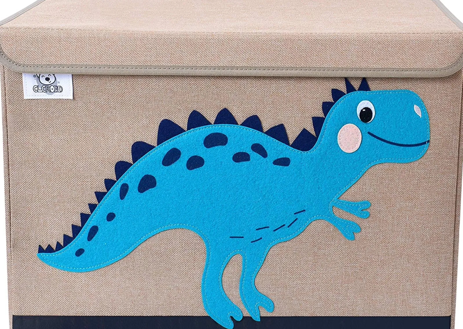 Little Helper Wooden Toys & Educational Toys | Montessori Toys & Products | Large Collapsible Montessori Kids Toy Box with Flip Lid | Sturdy Canvas | 10 Animal Designs | 3D Applique