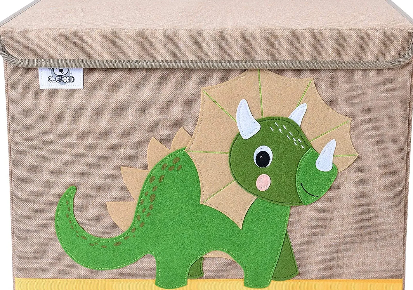 Little Helper Wooden Toys & Educational Toys | Montessori Toys & Products | Large Collapsible Montessori Kids Toy Box with Flip Lid | Sturdy Canvas | 10 Animal Designs | 3D Applique