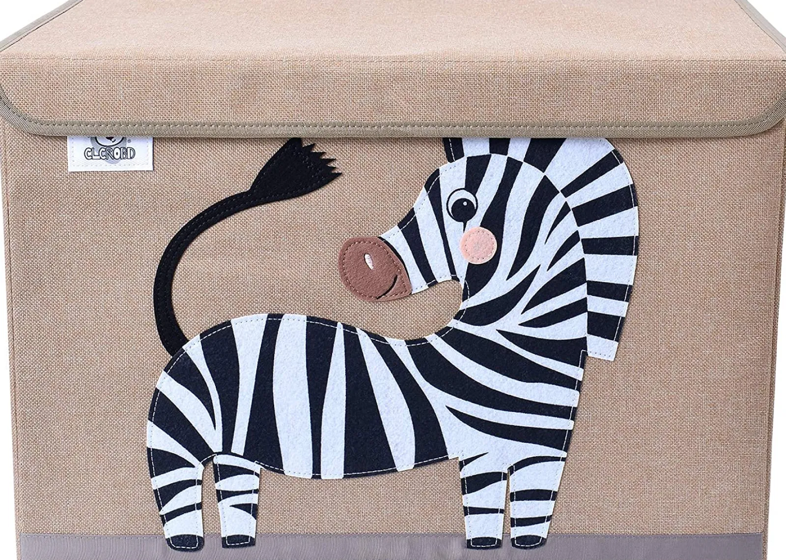 Little Helper Wooden Toys & Educational Toys | Montessori Toys & Products | Large Collapsible Montessori Kids Toy Box with Flip Lid | Sturdy Canvas | 10 Animal Designs | 3D Applique