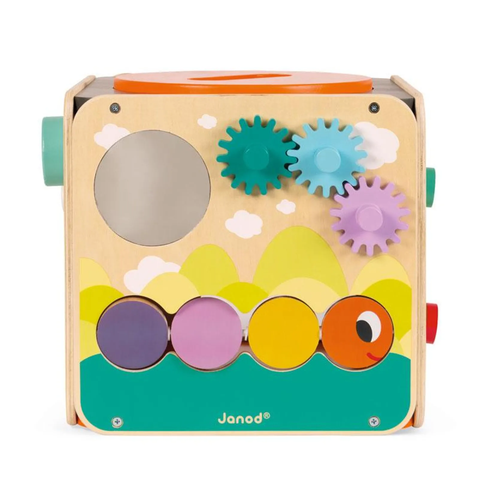 Little Helper Wooden Toys & Educational Toys | Montessori Toys & Products | Large Deluxe Montessori Eco Wood Busy Board | Multi-Activity Cube | Activity Centres, Playsets & Tables | 1-3 years