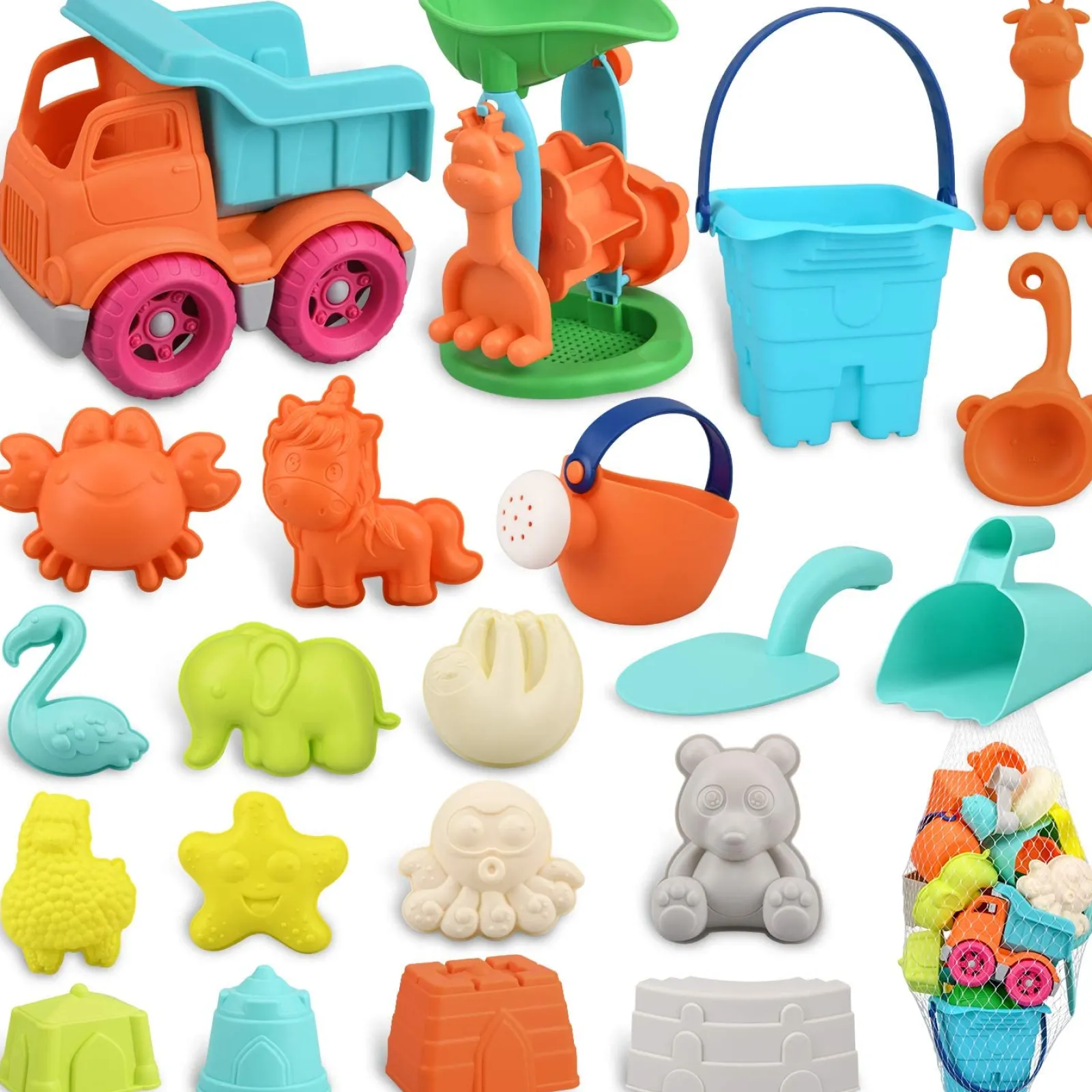 Little Helper Sand & Water Table & Sandpits & Mud Kitchens | Montessori Toys & Products | Large Eco-Friendly Bucket & Spade Set | 22 Pieces | Outdoor Kids Toys for Sand Pit | 3 years+