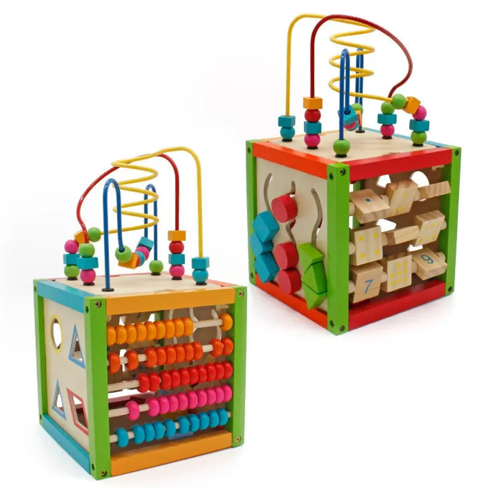 Little Helper Wooden Toys & Educational Toys | Montessori Toys & Products | Large 8-in-1 Deluxe Wooden Activity Toy | Montessori Sensory Busy Board | 3 Years+