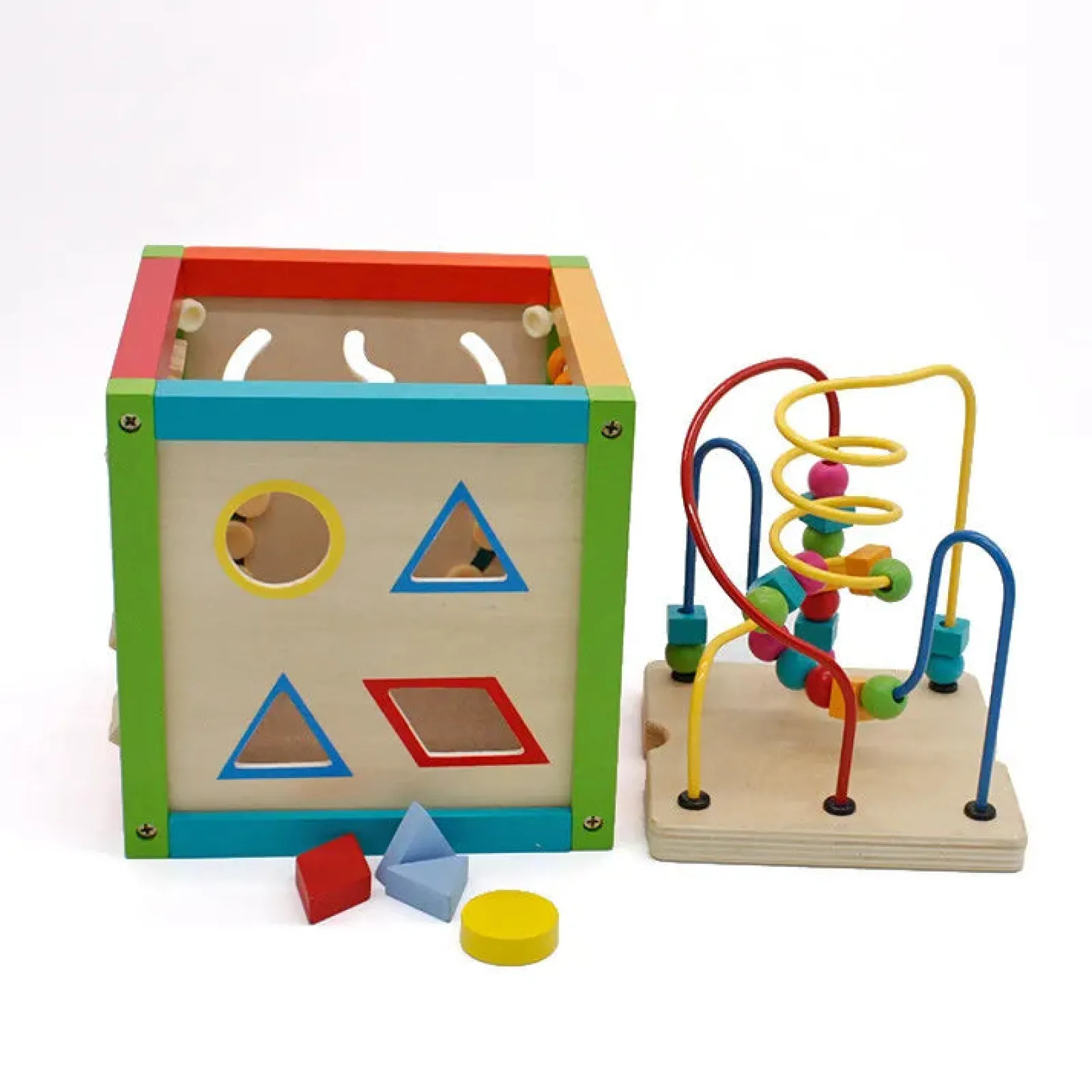 Little Helper Wooden Toys & Educational Toys | Montessori Toys & Products | Large 8-in-1 Deluxe Wooden Activity Toy | Montessori Sensory Busy Board | 3 Years+