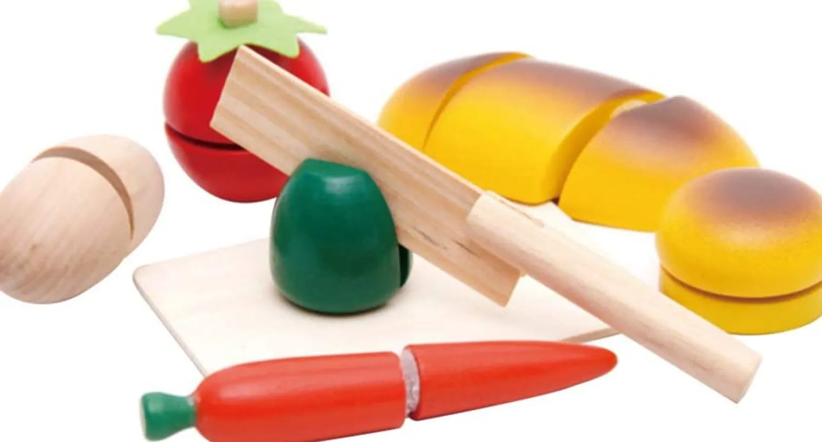 Little Helper Wooden Toys & Educational Toys | Role Play Toys & Pretend Play | Large Montessori Eco Wooden Play Food | Wooden Toy Food | Play Knife, Tray | 3 years+
