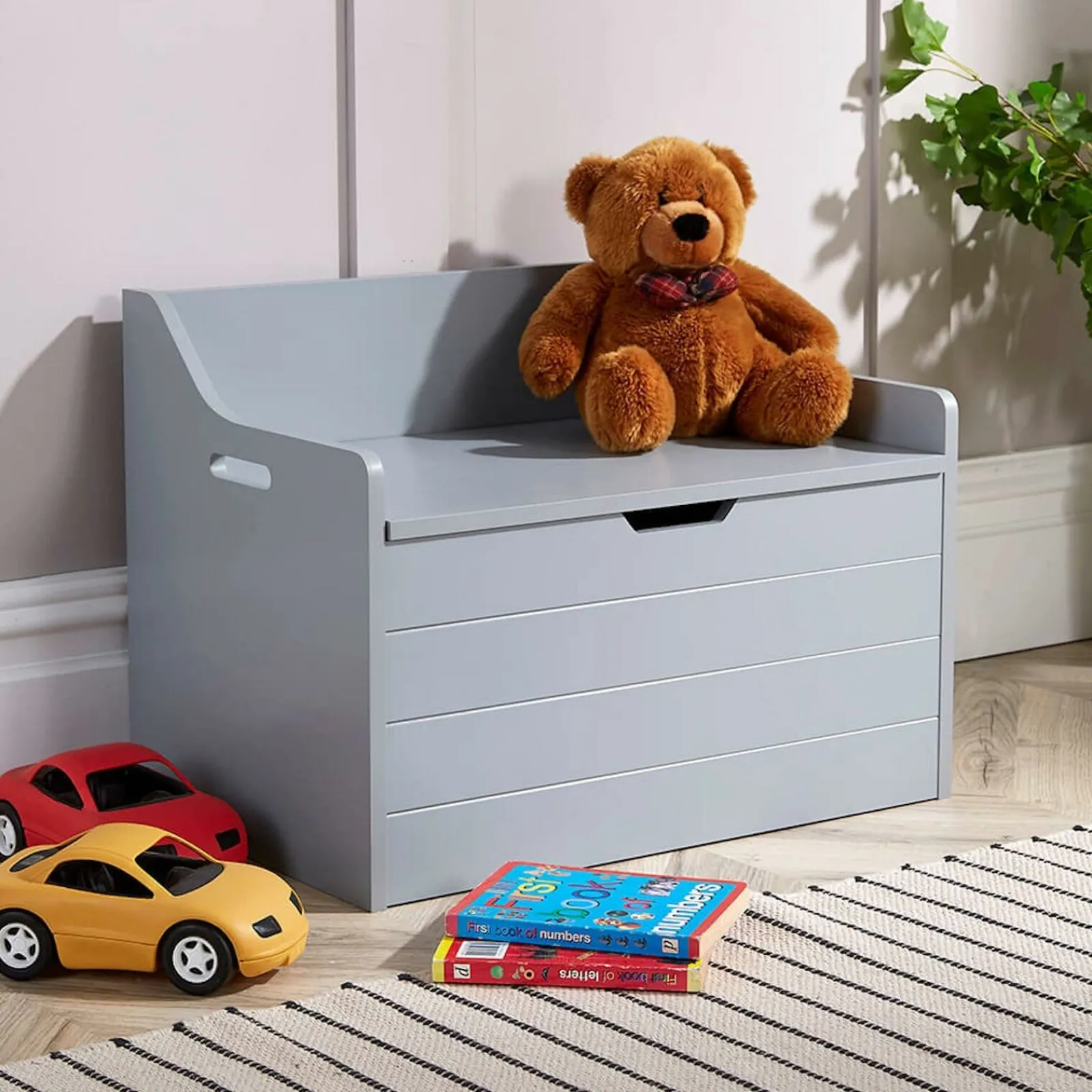 Little Helper Montessori Toys & Products | Toy Storage Units | Large Montessori Toy Box & Bench Seat with Slow Release Hinge | Ottoman | Blanket Box