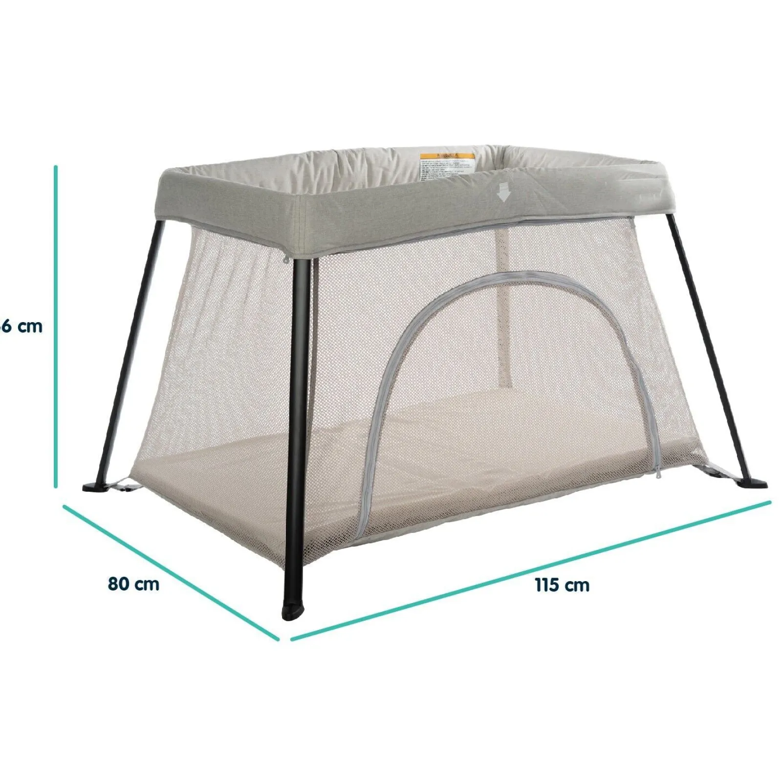 Little Helper Baby Playpens | Travel Cots & Travel Beds | Lightweight Folding Playpen & Travel Cot with Mattress & Carry Bag | Light Grey