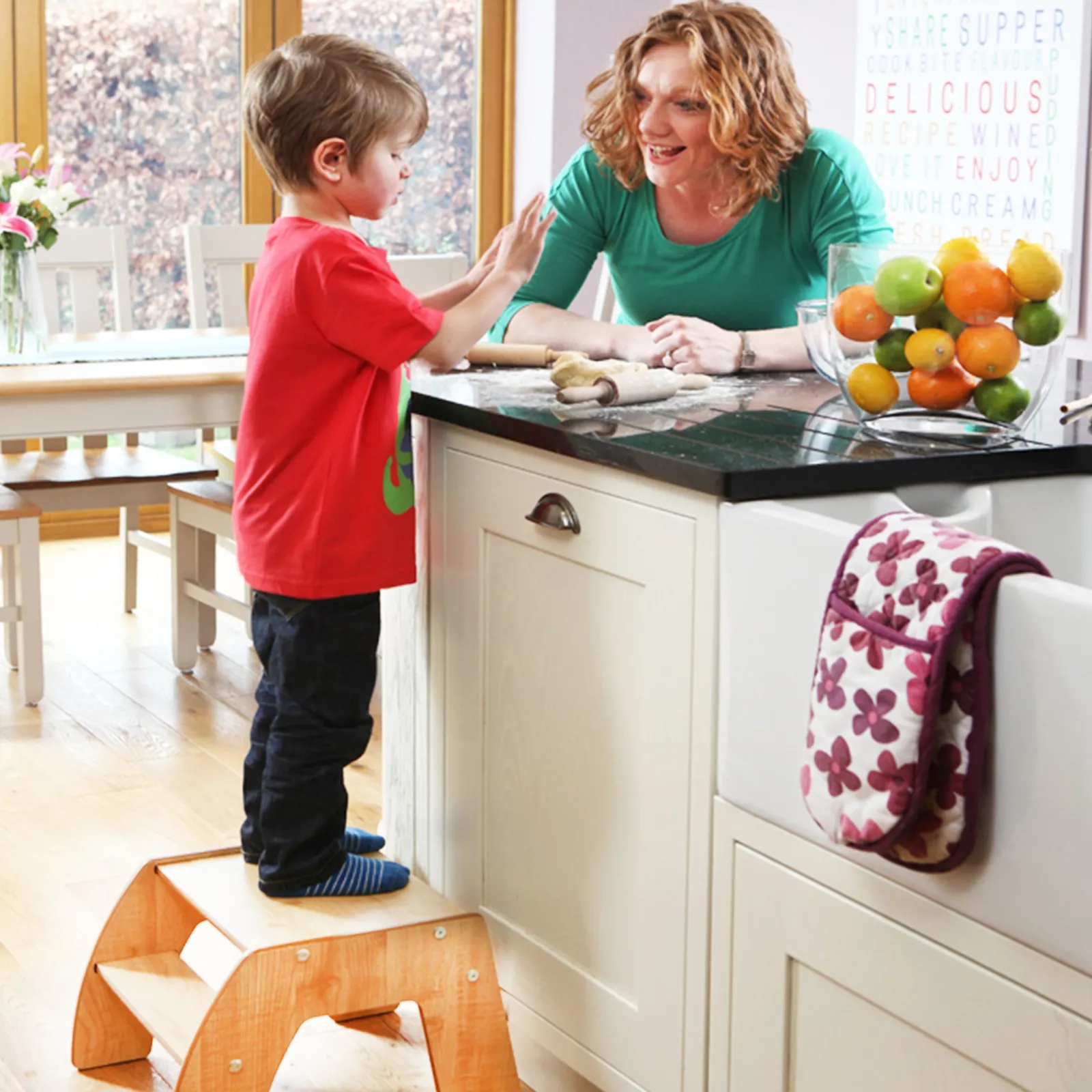 Little Helper Step Stools | Step Stools | FunStep Wooden Step Stool | Natural
