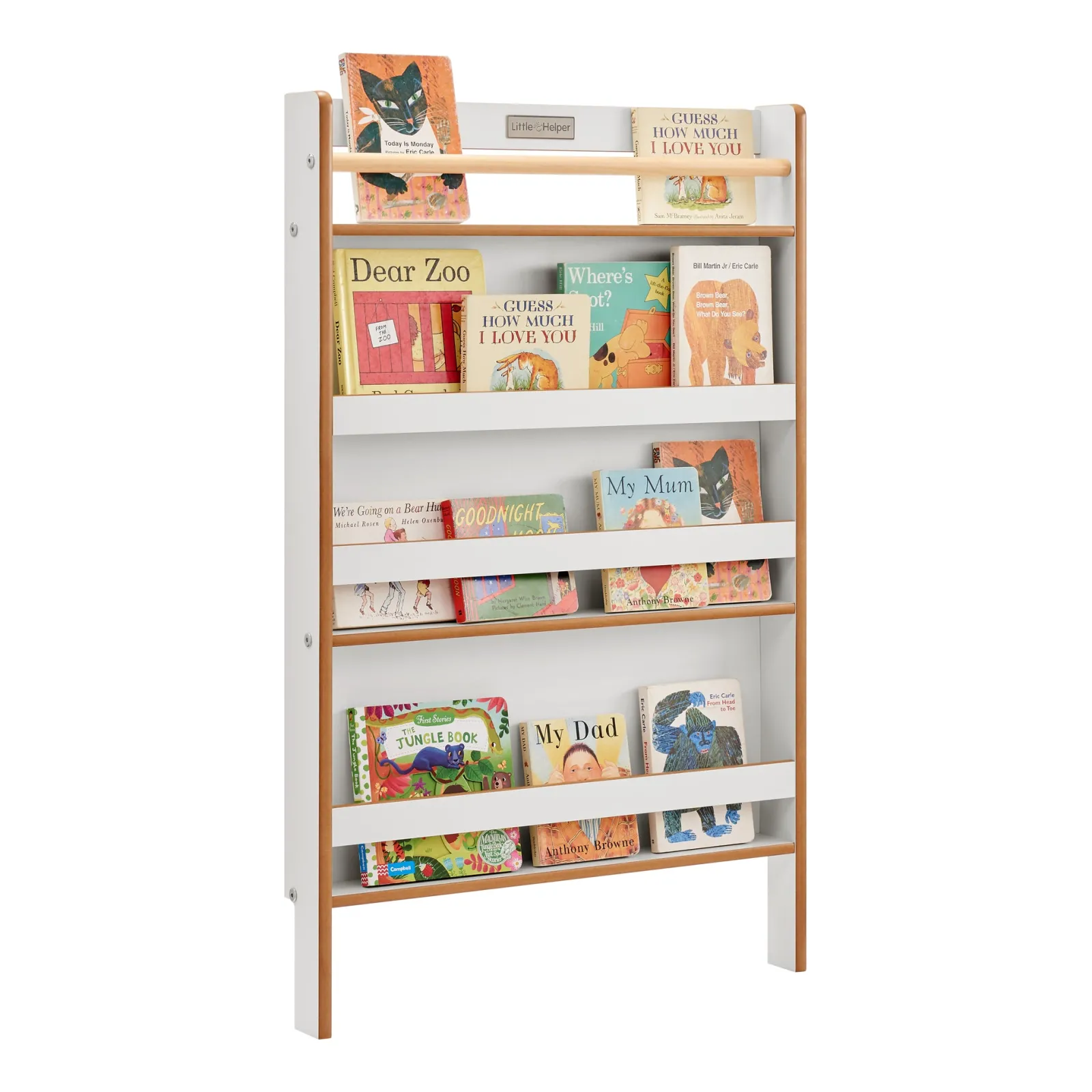 Little Helper Bookcases & Kids Bookshelves | Kids Bookcases & Kids Bookshelves | Montessori Wall Mounted BookCase | Childrens Bookcase | Kids Bookshelf | White