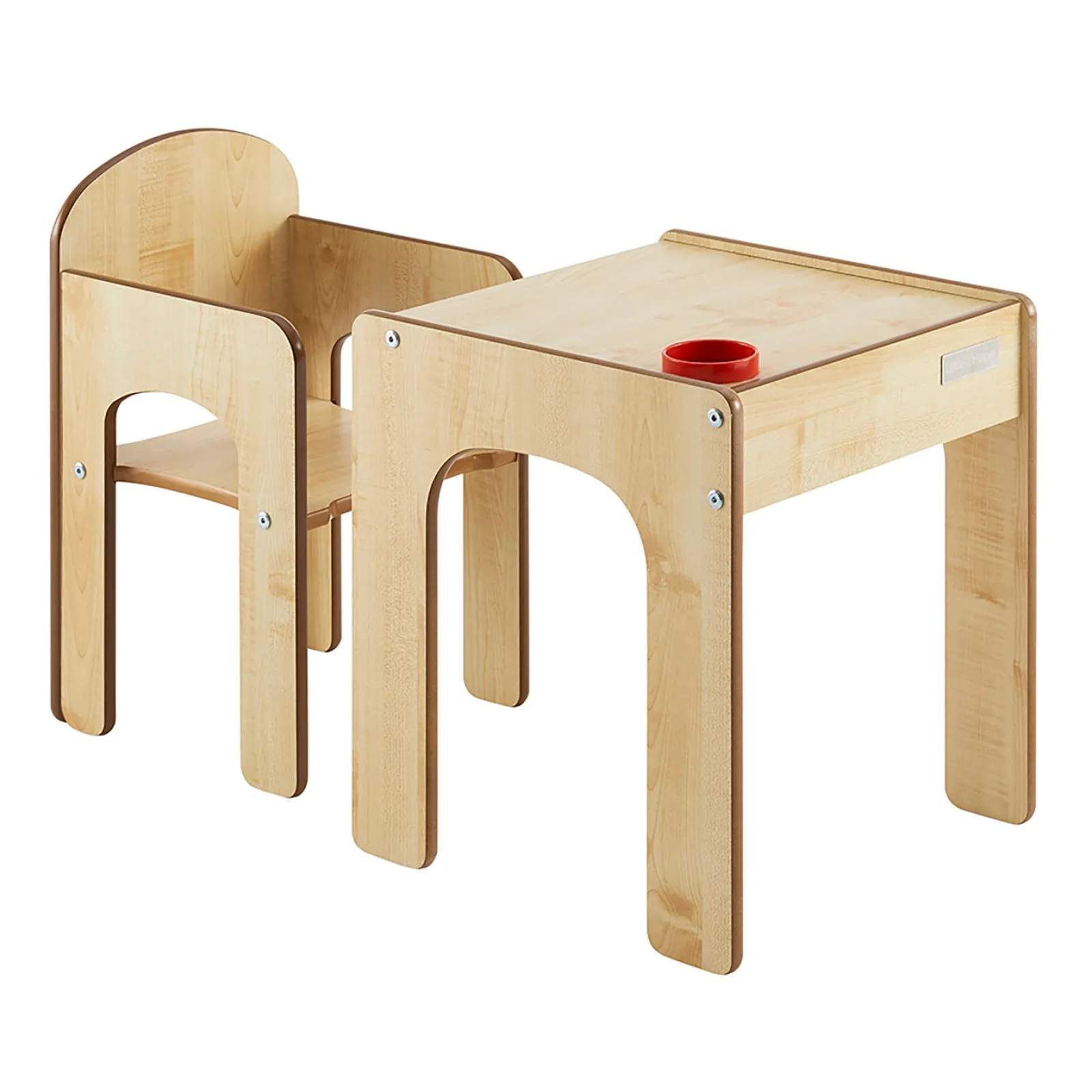 Little Helper Table & Chairs (wooden) | Wooden Toddler Table and Chair for Arts, Crafts & Mealtimes | Natural Finish