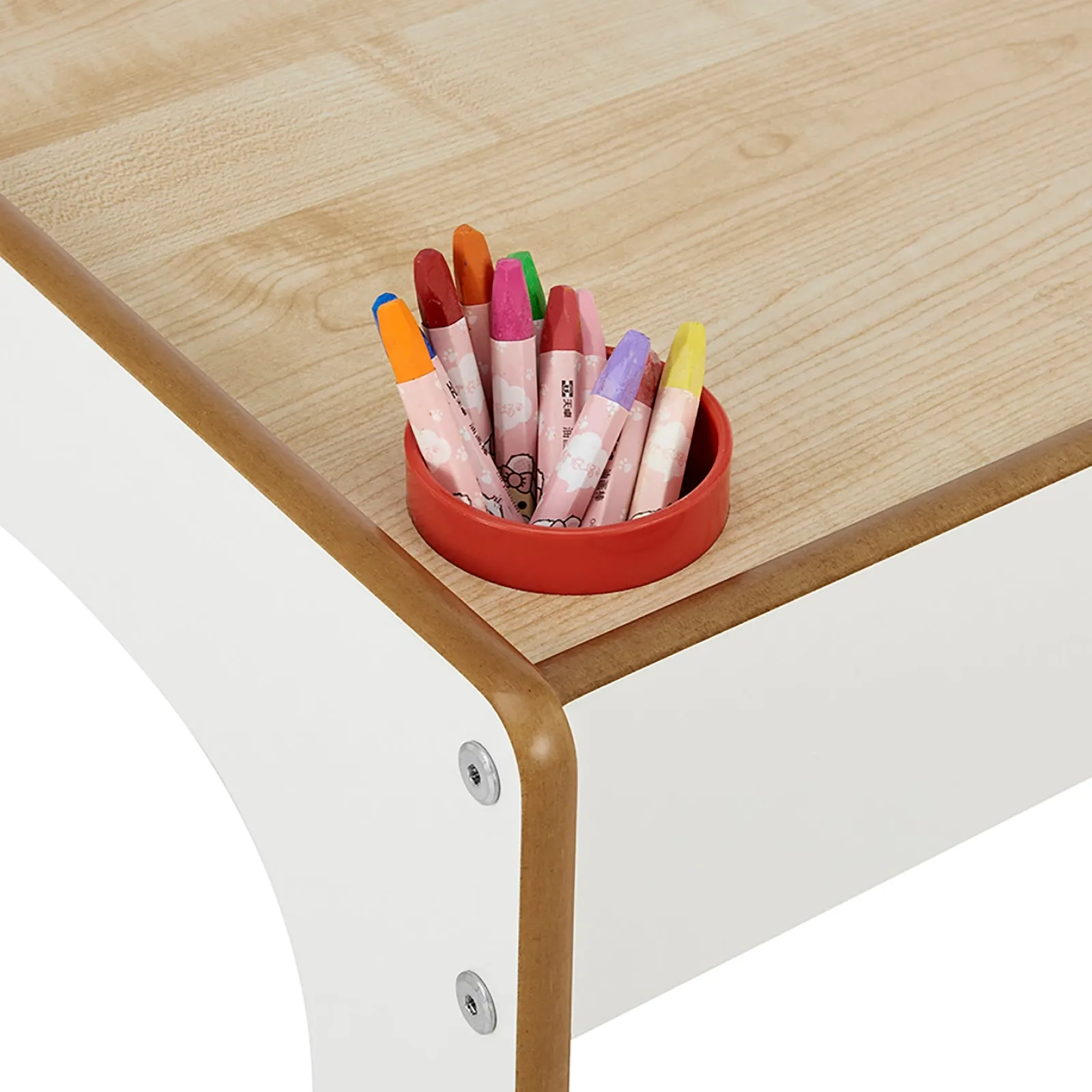 Little Helper Table & Chairs (wooden) | Wooden Toddler Table and Chair for Arts, Crafts & Mealtimes | White