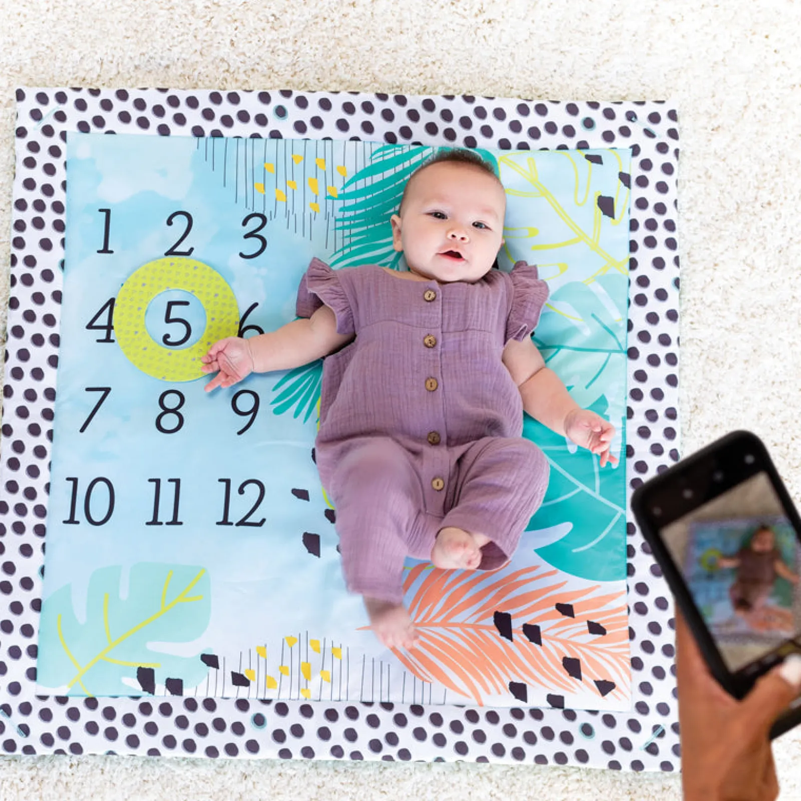 Little Helper Baby Play Gyms & Tummy Time & Activity Centres | Milestone Moments | Newborn Portable Baby Play Mat | Baby Gym