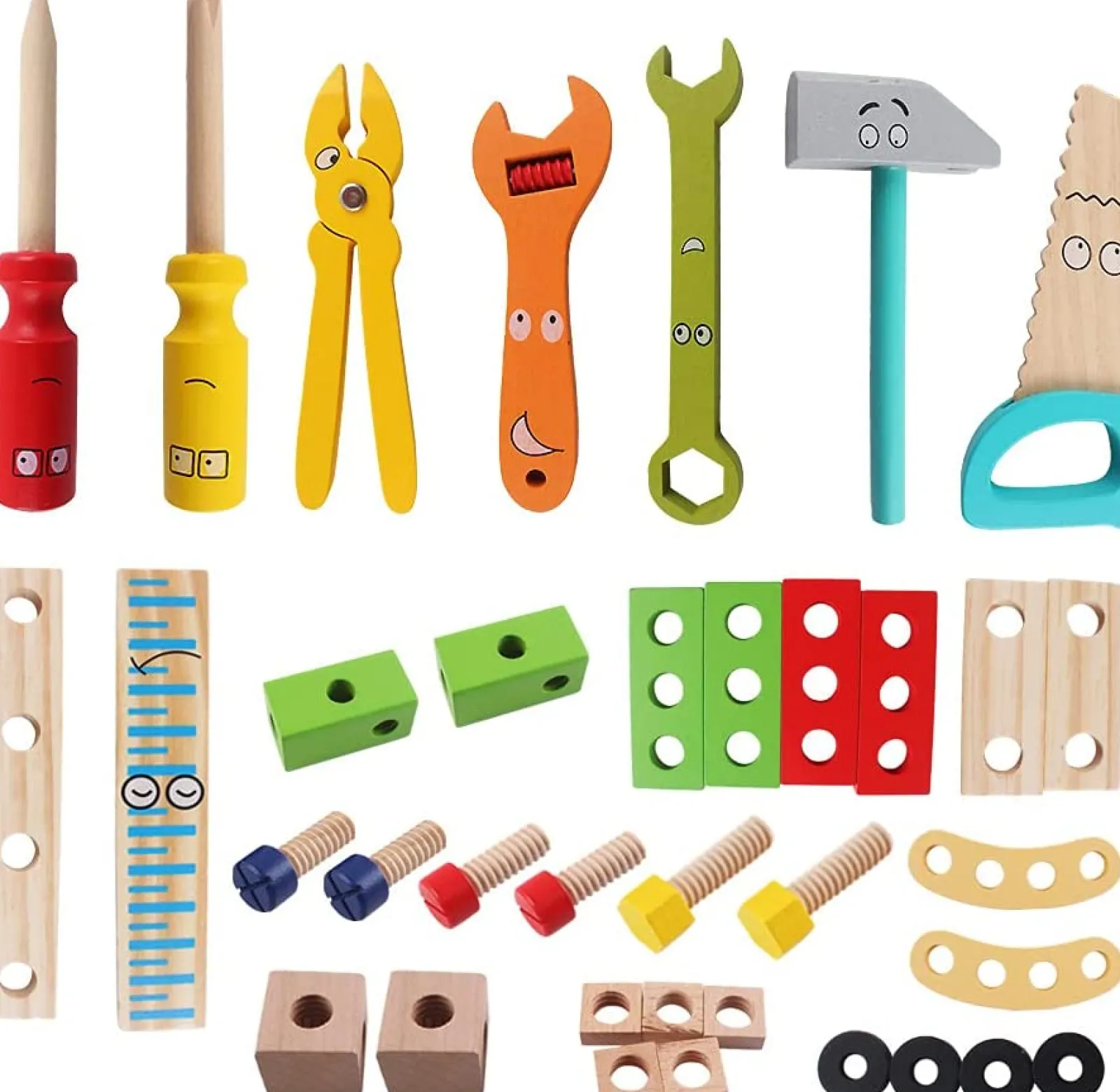 Little Helper Wooden Toys & Educational Toys | Role Play Toys & Pretend Play | Montessori 37 Piece Tool Set for Kids | Kids Toolbench | Wooden Toy