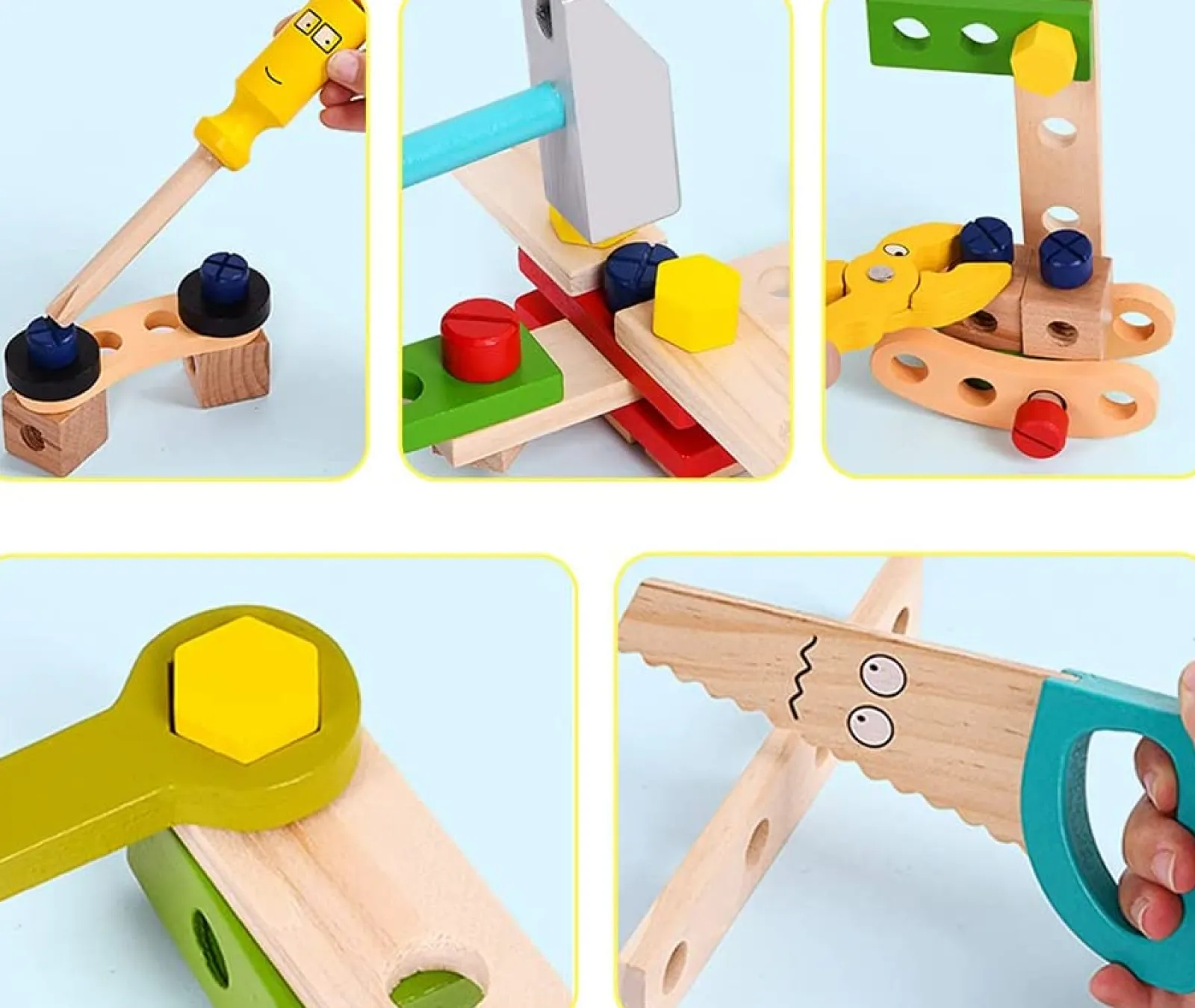Little Helper Wooden Toys & Educational Toys | Role Play Toys & Pretend Play | Montessori 37 Piece Tool Set for Kids | Kids Toolbench | Wooden Toy