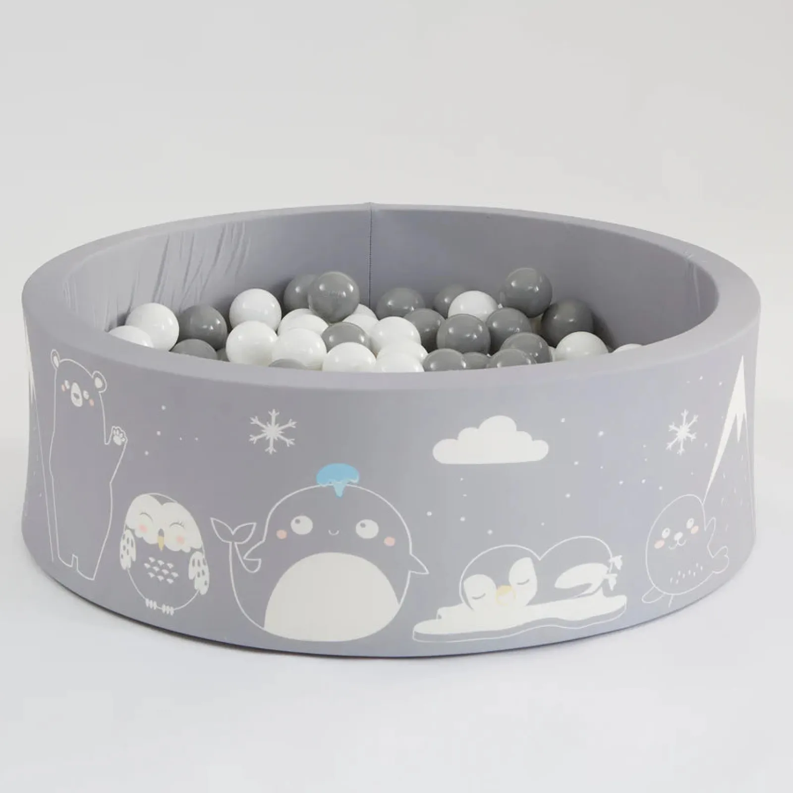 Little Helper Ball Pits & Ball Pools | Baby Play Gyms & Tummy Time & Activity Centres | Montessori Ball Pit | Ball Pool | Thick Inner Floor Mat | 200 FREE balls | 90 x 90 x 30cm | Grey