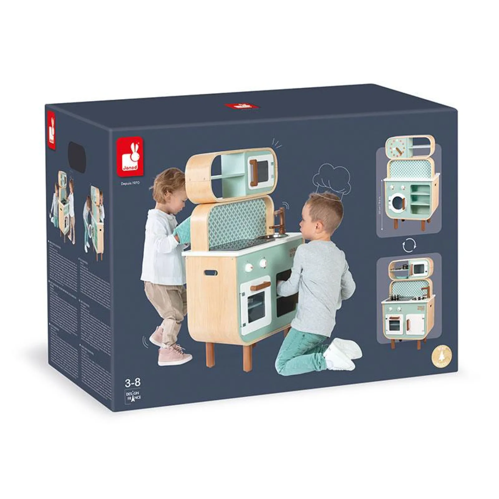 Little Helper Wooden Toys & Educational Toys | Role Play Toys & Pretend Play | Montessori Big Cooker Reversible | 2 Way Toy Kitchen & Washing Machine | Role Play Toys
