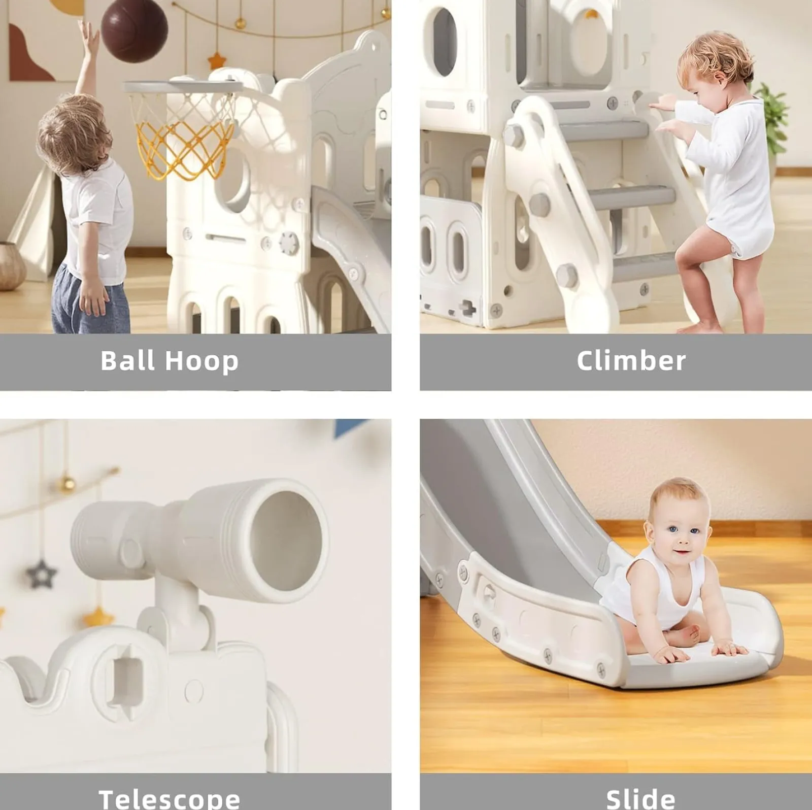 Little Helper Montessori Toys & Products | Swing & Slide Sets & Garden Play & Trampolines | Montessori Castle | Slide Set | Basketball Hoop | Bridge | Indoor or Outdoor | Storage
