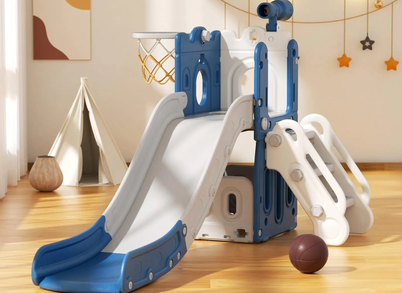 Little Helper Montessori Toys & Products | Swing & Slide Sets & Garden Play & Trampolines | Montessori Castle | Slide Set | Basketball Hoop | Bridge | Indoor or Outdoor | Storage