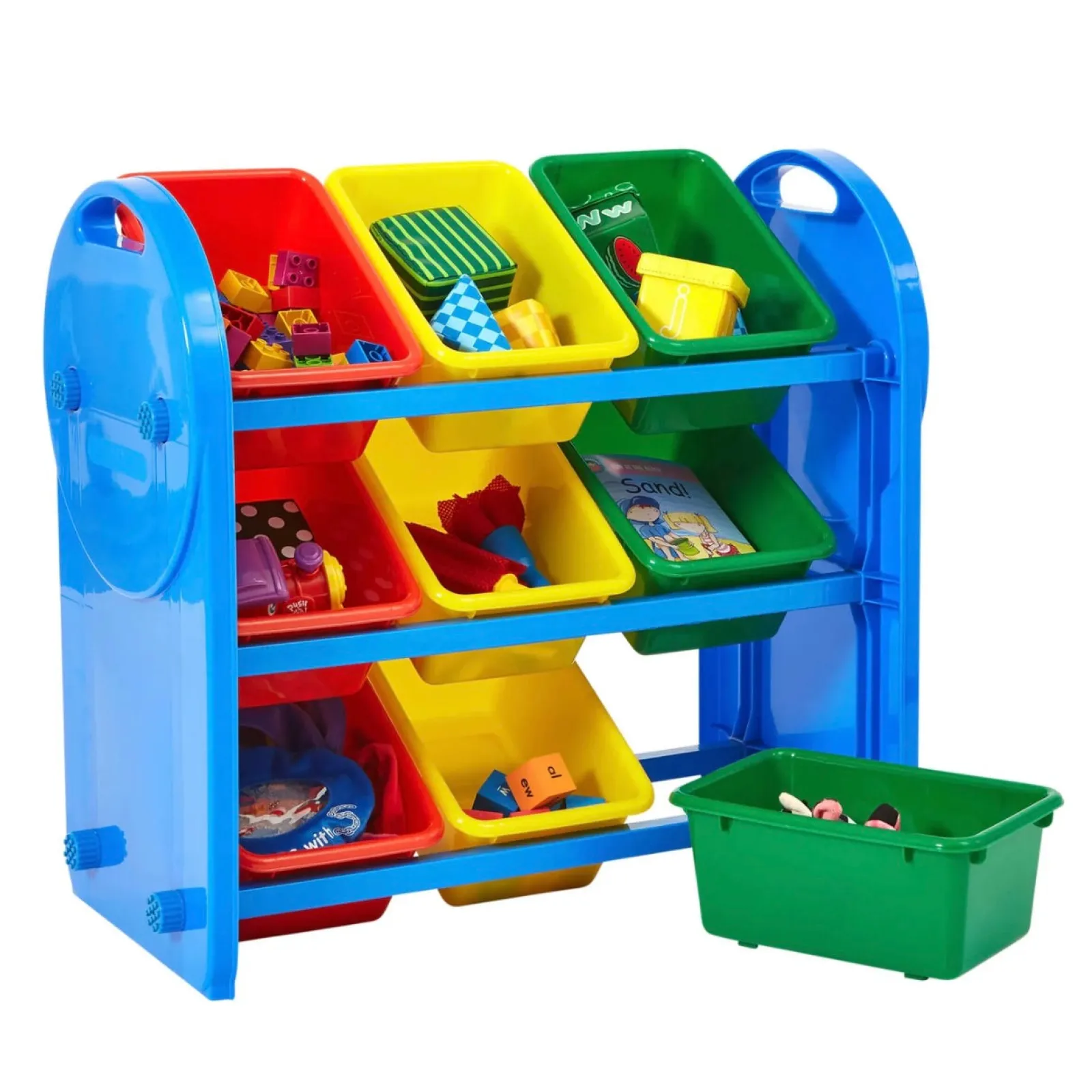 Little Helper Toy Storage Units | Toy Storage Units | Montessori Children's 9-Bin Toy Storage Unit | Primary Colours