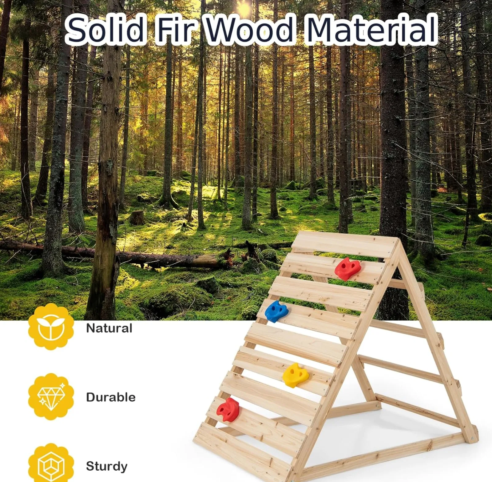 Little Helper Kids Climbing Frames & Activity Toys | Activity Toys | Montessori Climbing Frame | Pikler Triangle | Eco Wooden Toddler Climbing Wall & Den | 3-8 Years