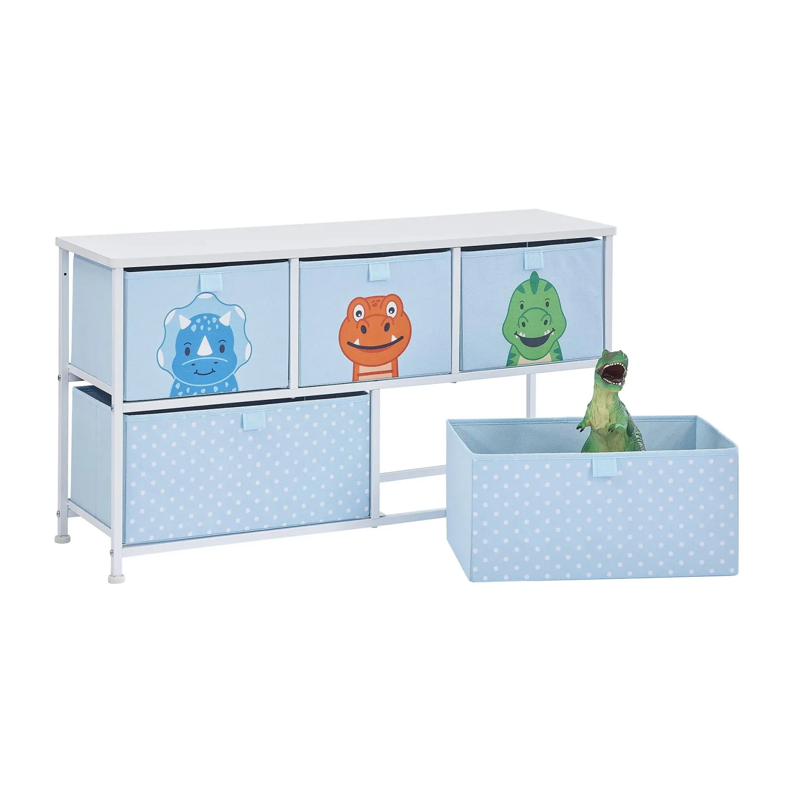 Little Helper Toy Storage Units | Toy Storage Units | Montessori Dinosaur Toy Storage with Large Drawers | Children's Toy Box | Bench Seat
