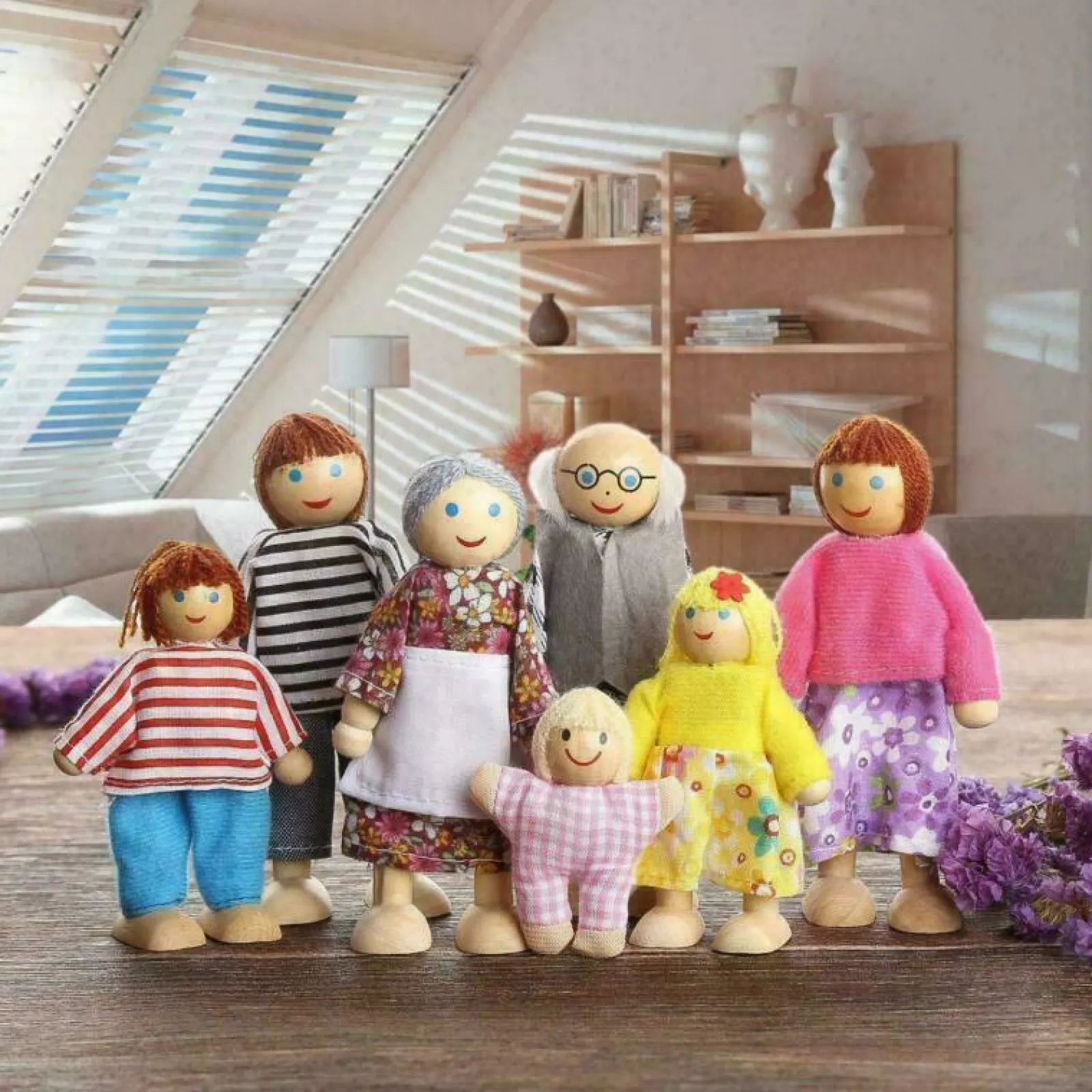 Little Helper Wooden Toys & Educational Toys | Role Play Toys & Pretend Play | Montessori Dollhouse Small Dolls & Families | Choice of Sets | 3 years+