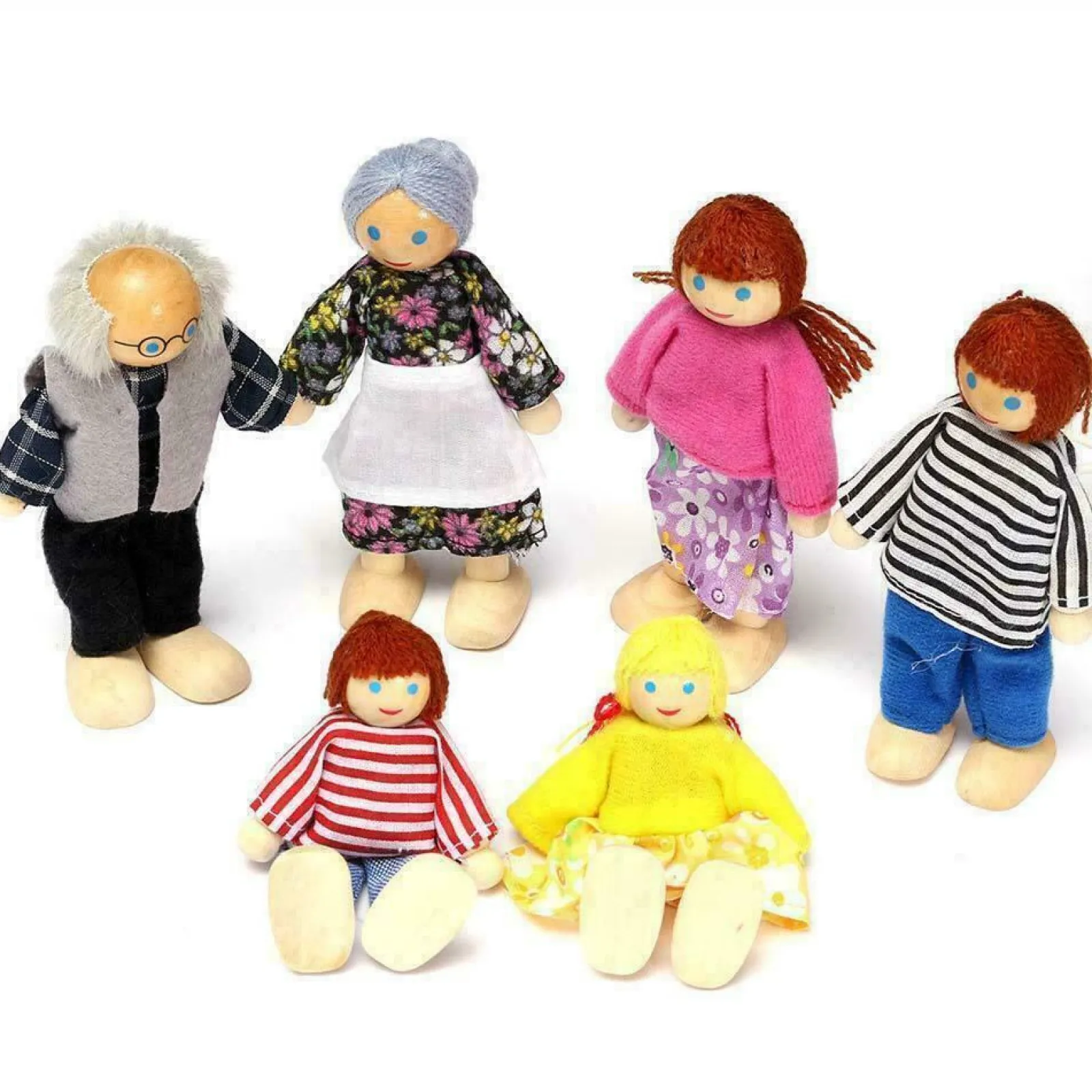 Little Helper Wooden Toys & Educational Toys | Role Play Toys & Pretend Play | Montessori Dollhouse Small Dolls & Families | Choice of Sets | 3 years+