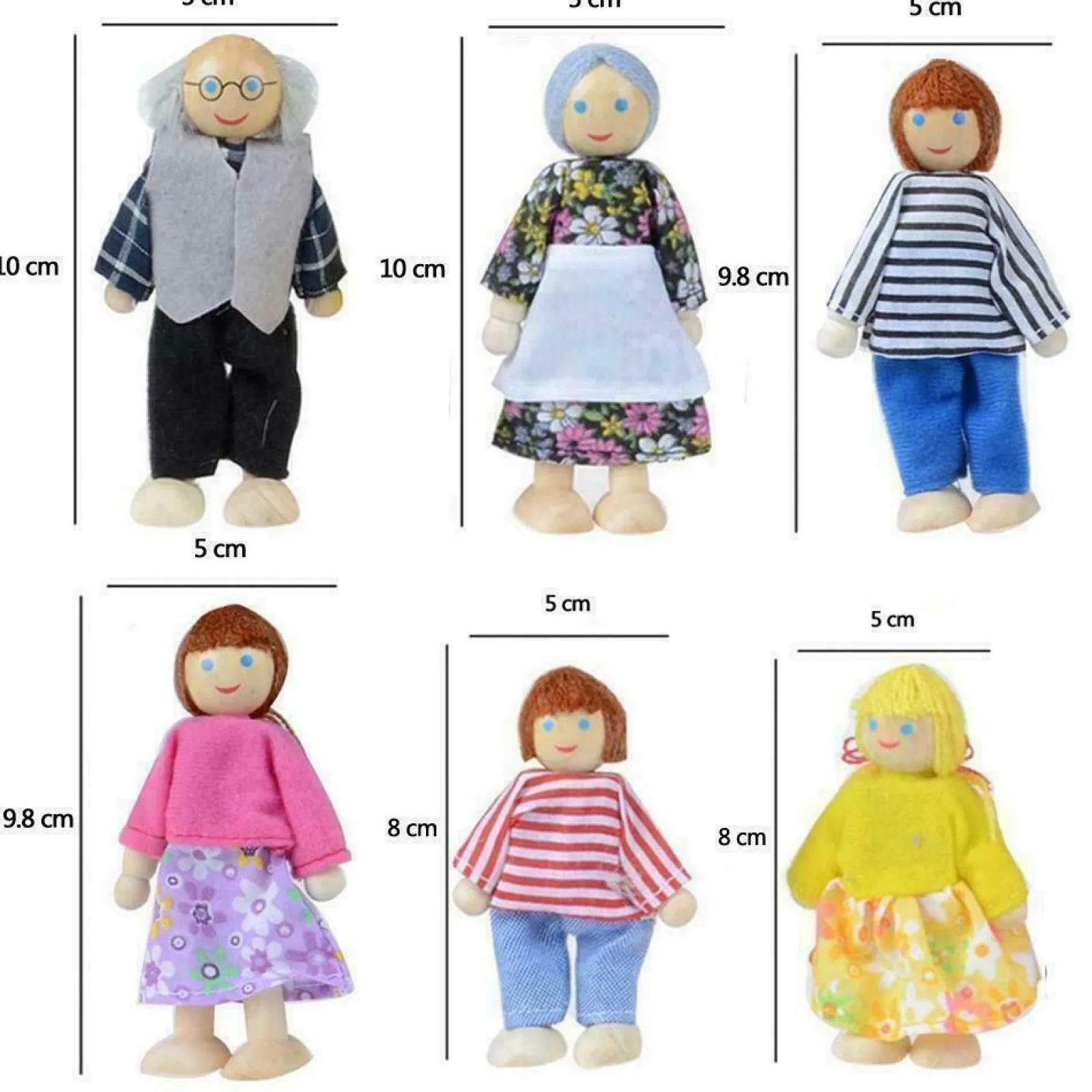 Little Helper Wooden Toys & Educational Toys | Role Play Toys & Pretend Play | Montessori Dollhouse Small Dolls & Families | Choice of Sets | 3 years+