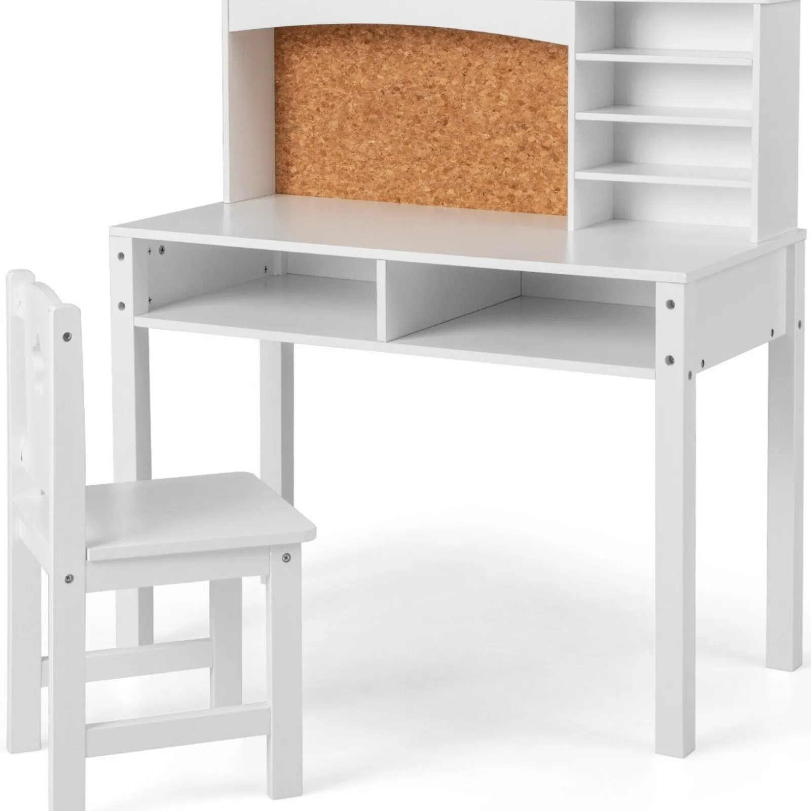 Little Helper Montessori Toys & Products | Table & Chairs (wooden) | Montessori Eco-Conscious Desk | Storage & Chair | White or Pink | 3-10 Years